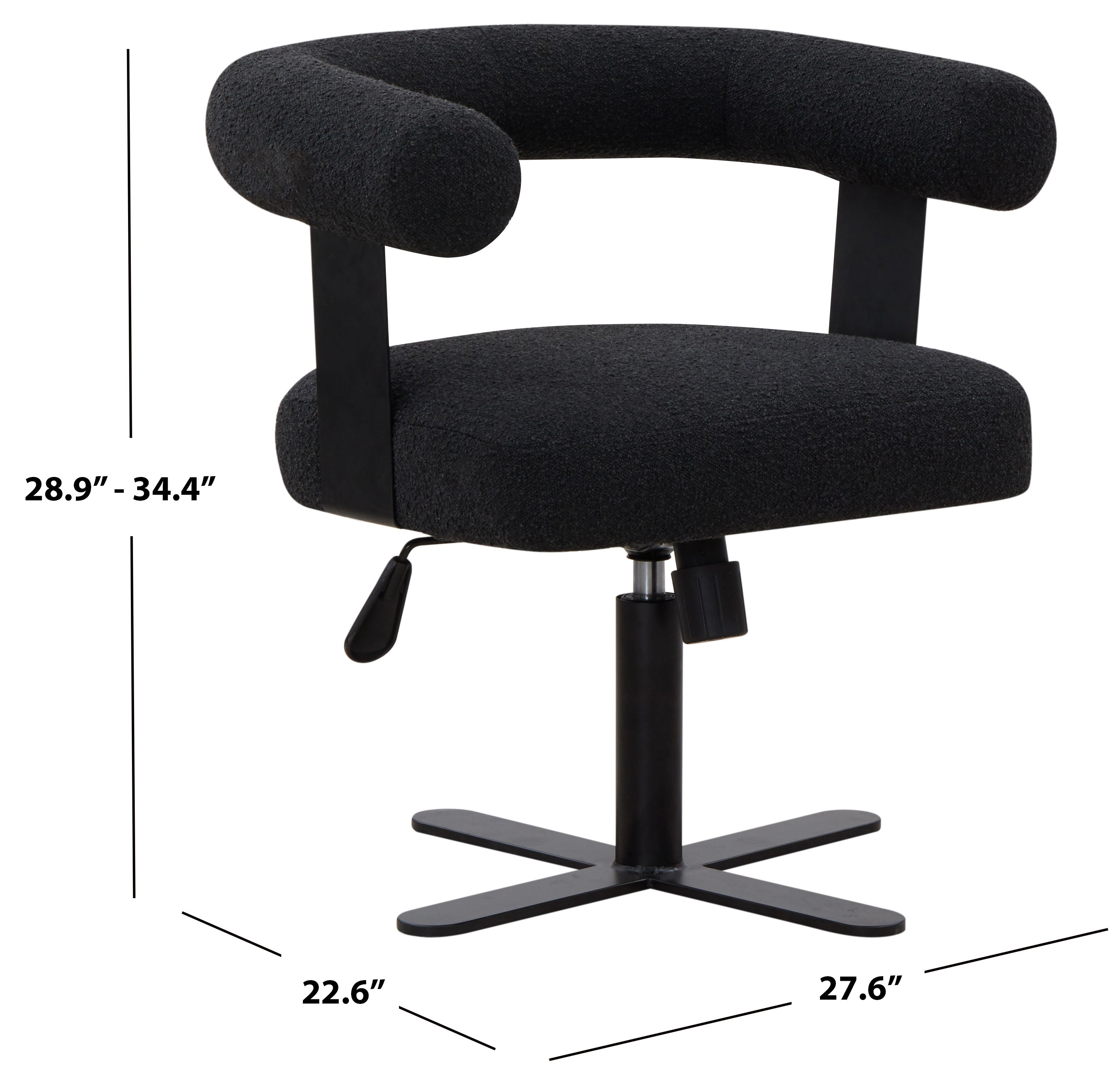 Baron Adjustable Swivel Desk Chair | Safavieh Couture - SFV4843