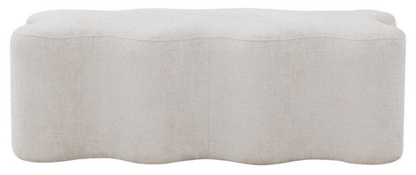 Jacqualessa Chenille Bench, SFV4849 | Safavieh Couture - Cream