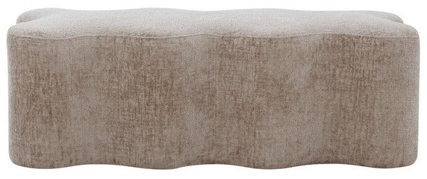 Jacqualessa Chenille Bench, SFV4849 | Safavieh Couture - Light Brown