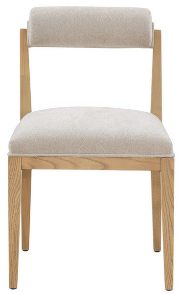 Oaklie Rolled Back Dining Chair, SFV4850 | Safavieh Couture - Taupe / Natural