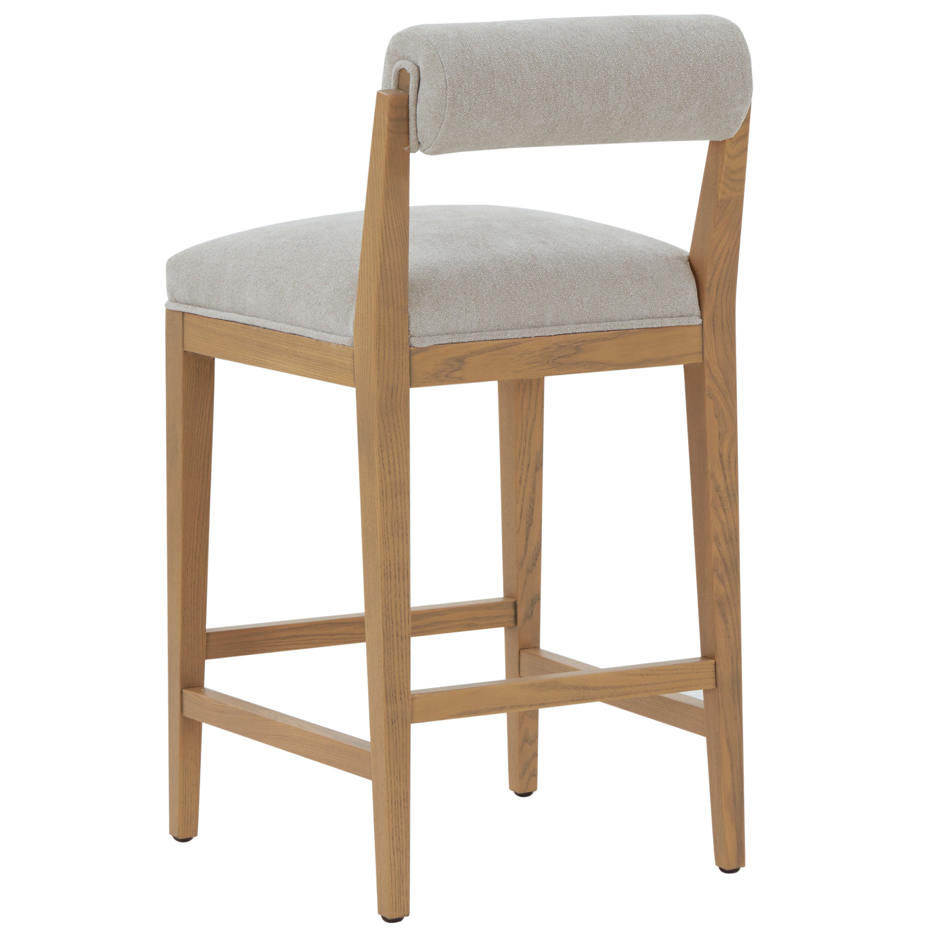 Oaklie Rolled Back Counter Stool | Safavieh Couture - SFV4851 - Taupe / Natural