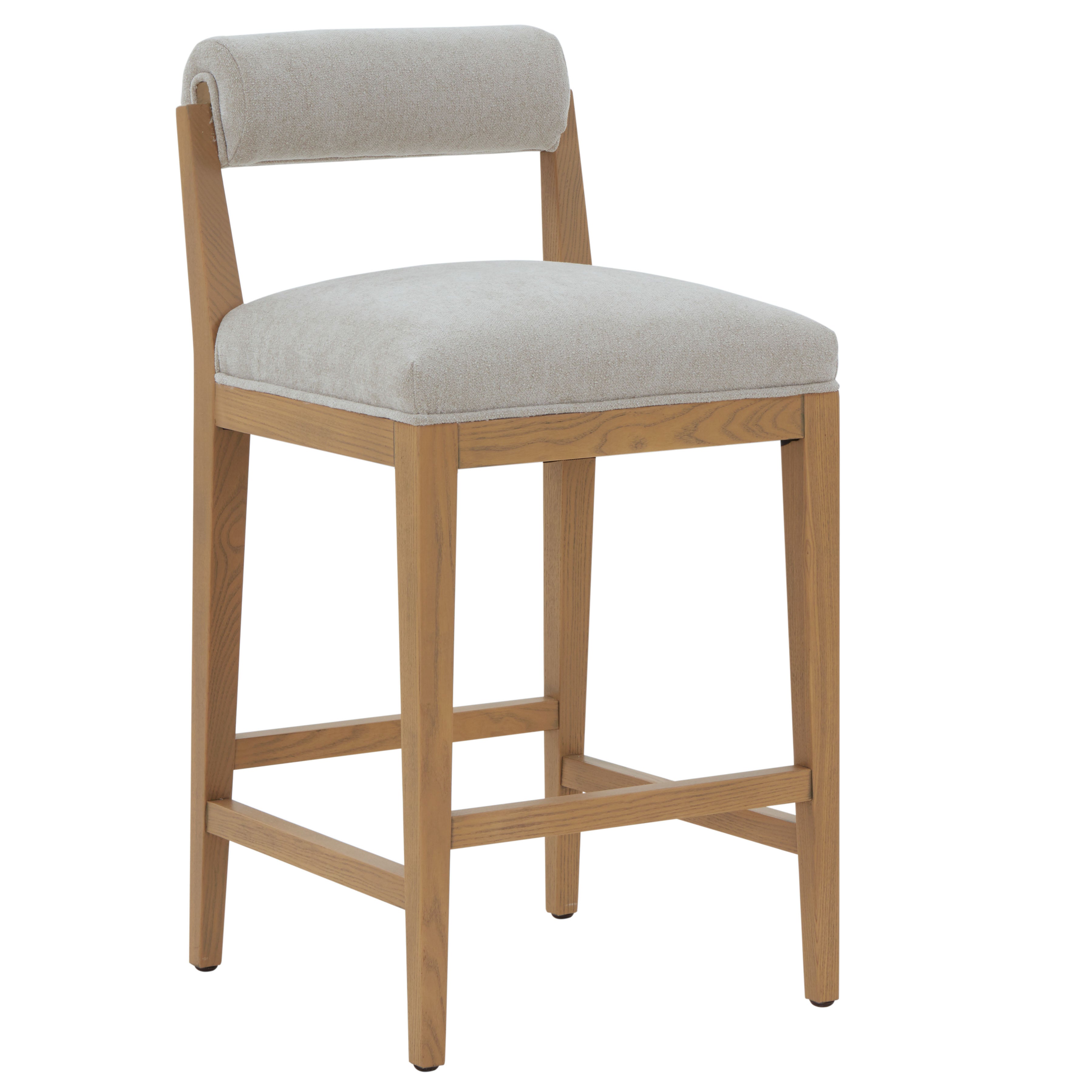 Oaklie Rolled Back Counter Stool | Safavieh Couture - SFV4851 - Taupe / Natural