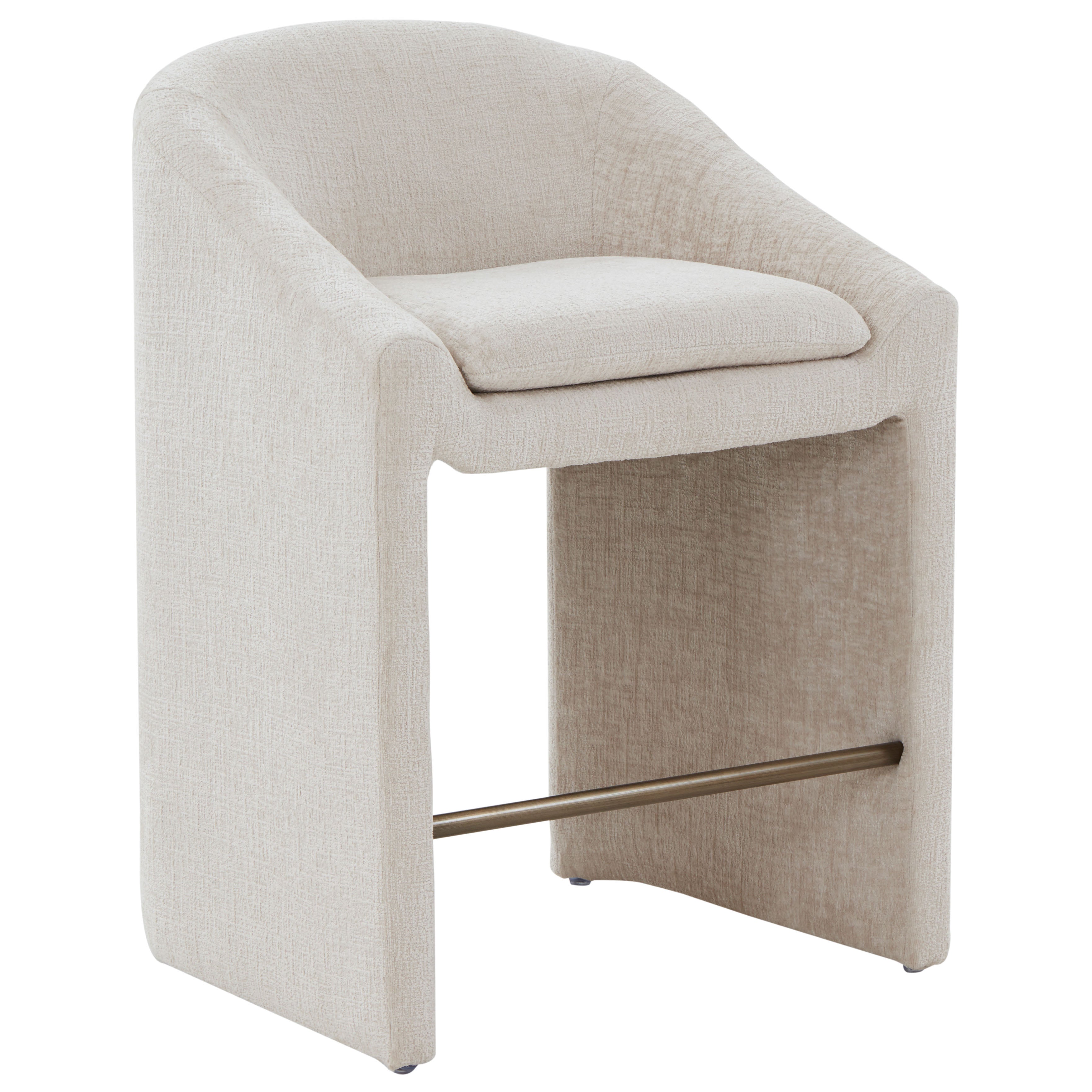 Kagan Chenille Counter Stool | Safavieh Couture - SFV4857 - Cream