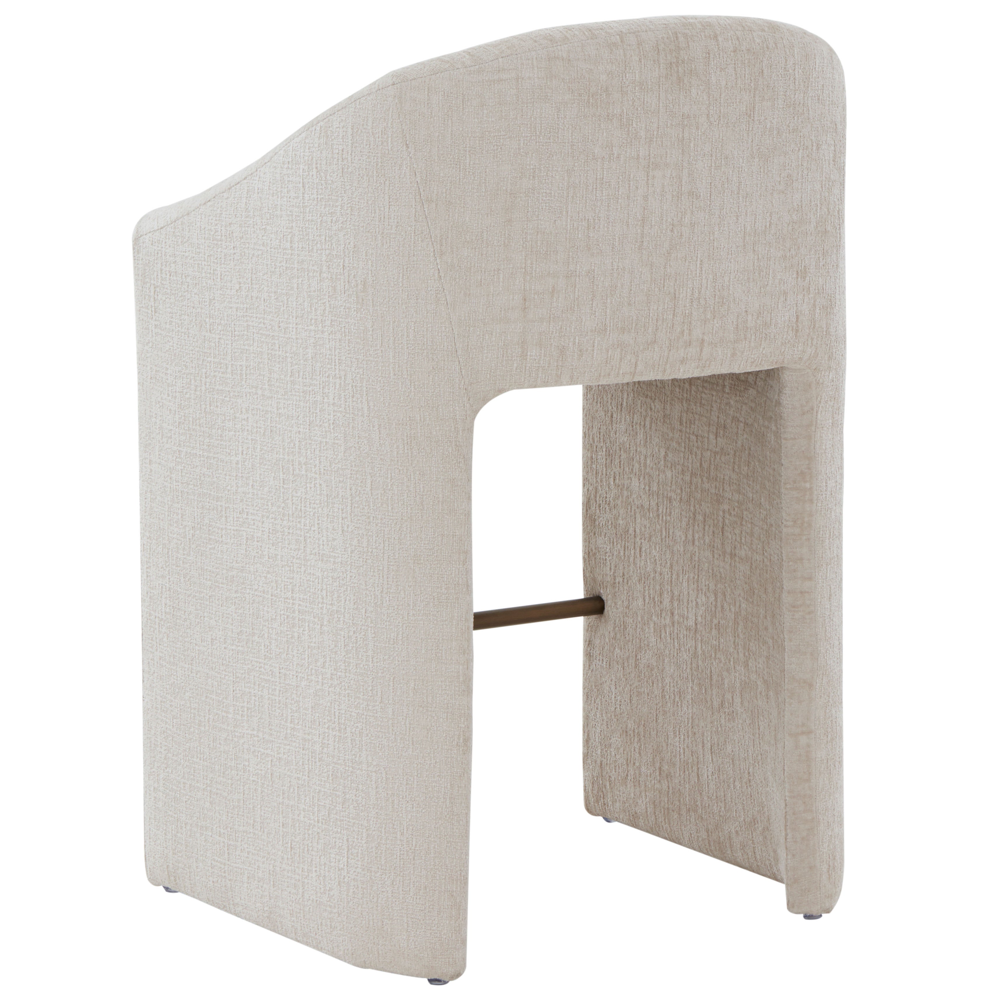 Kagan Chenille Barstool | Safavieh Couture - SFV4858 - Cream