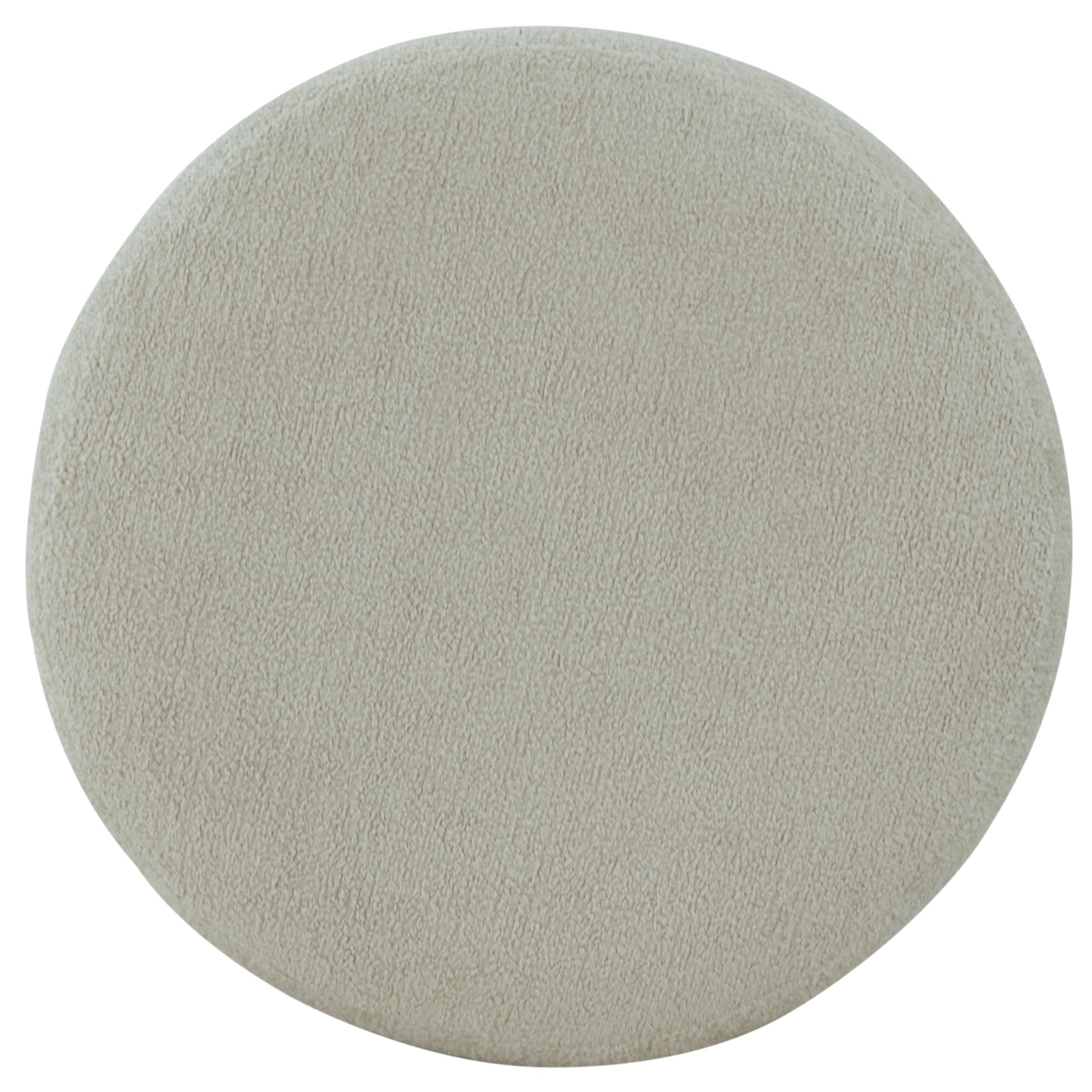 Nikolas Round Boucle Ottoman | Safavieh Couture - SFV4862 - Taupe / Natural