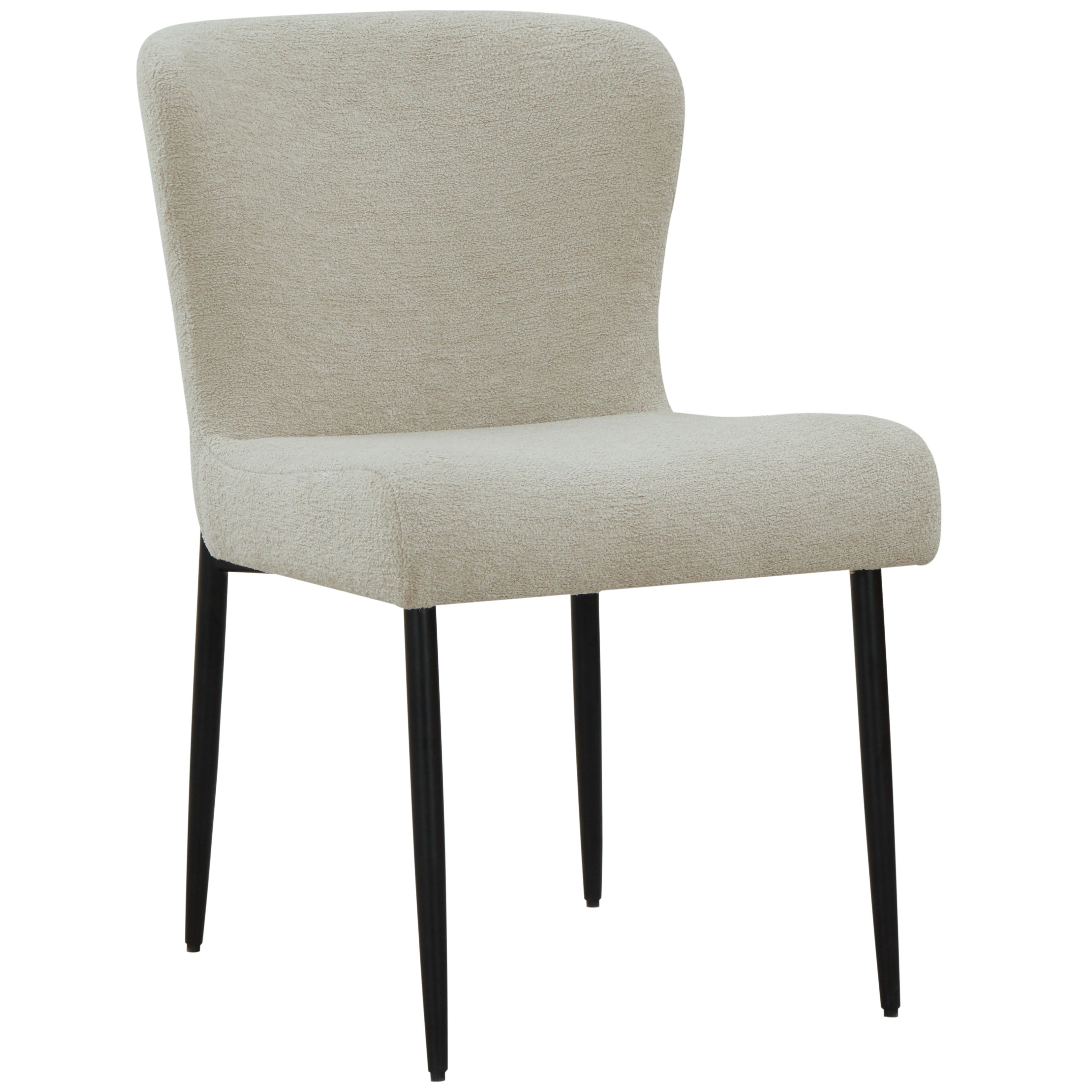 Katlynn Boucle Dining Chair | Safavieh Couture - SFV4867 - Taupe / Black