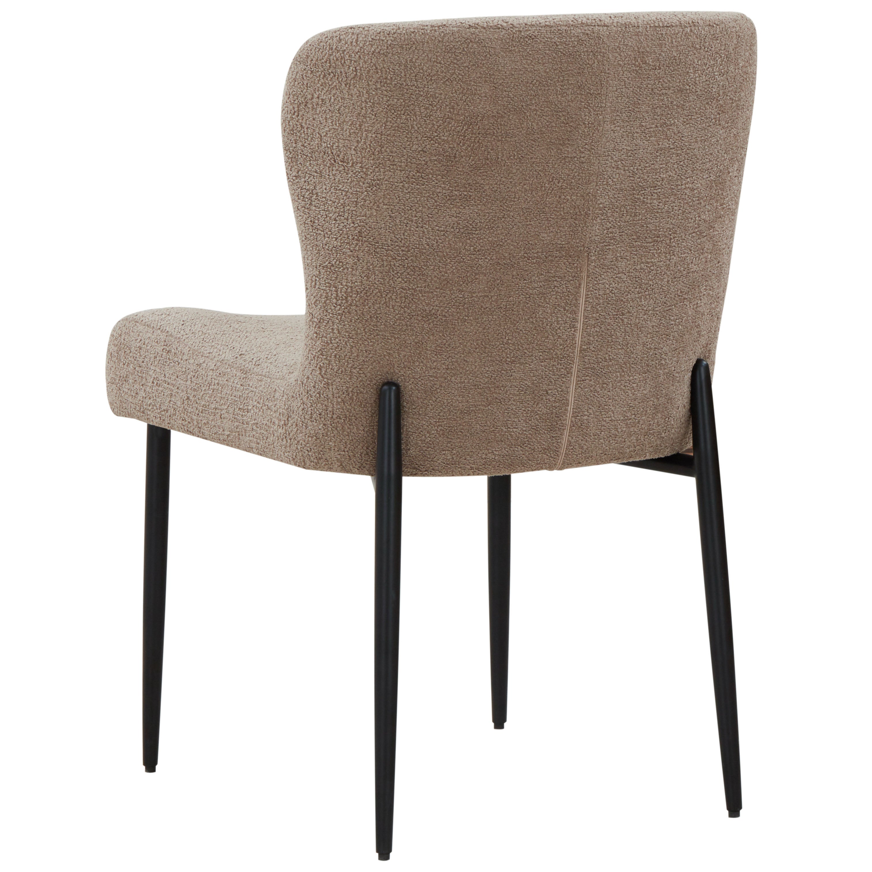 Katlynn Boucle Dining Chair | Safavieh Couture - Light Brown / Black