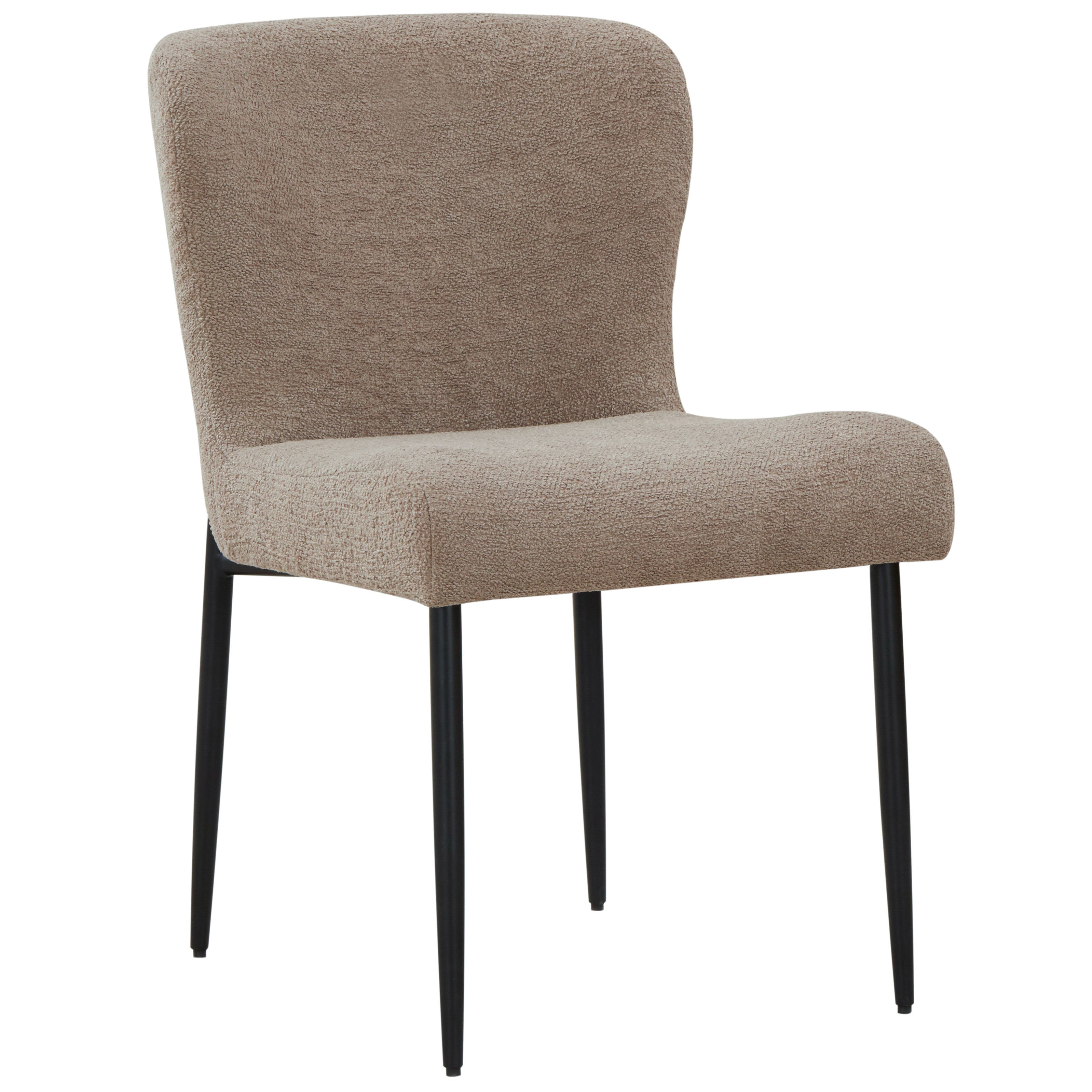 Katlynn Boucle Dining Chair | Safavieh Couture - Light Brown / Black