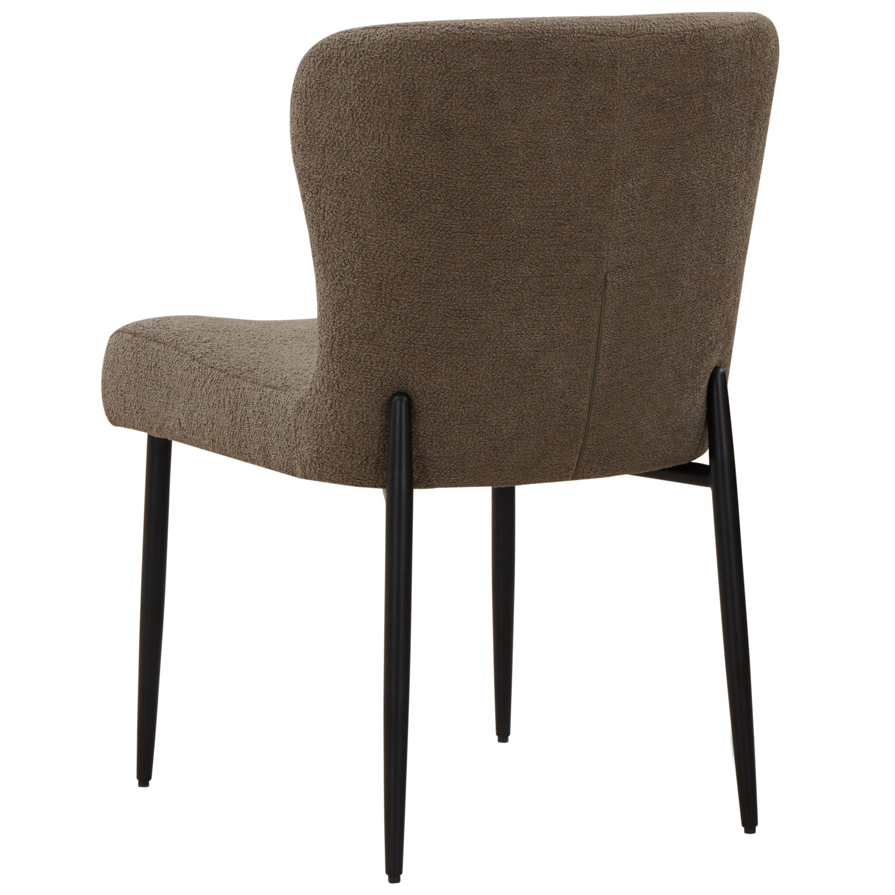 Katlynn Boucle Dining Chair | Safavieh Couture - Brown / Black