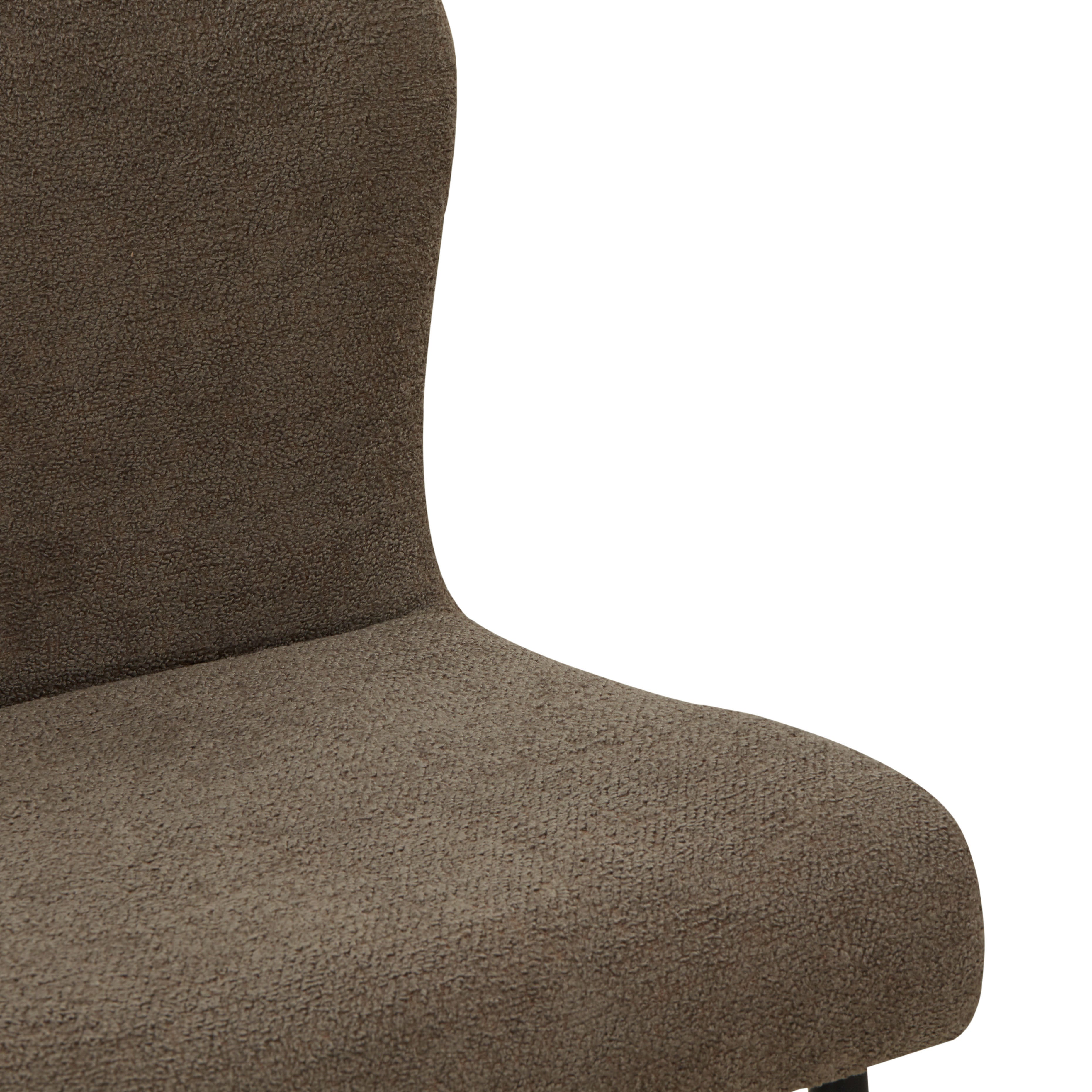 Katlynn Boucle Dining Chair | Safavieh Couture - Brown / Black