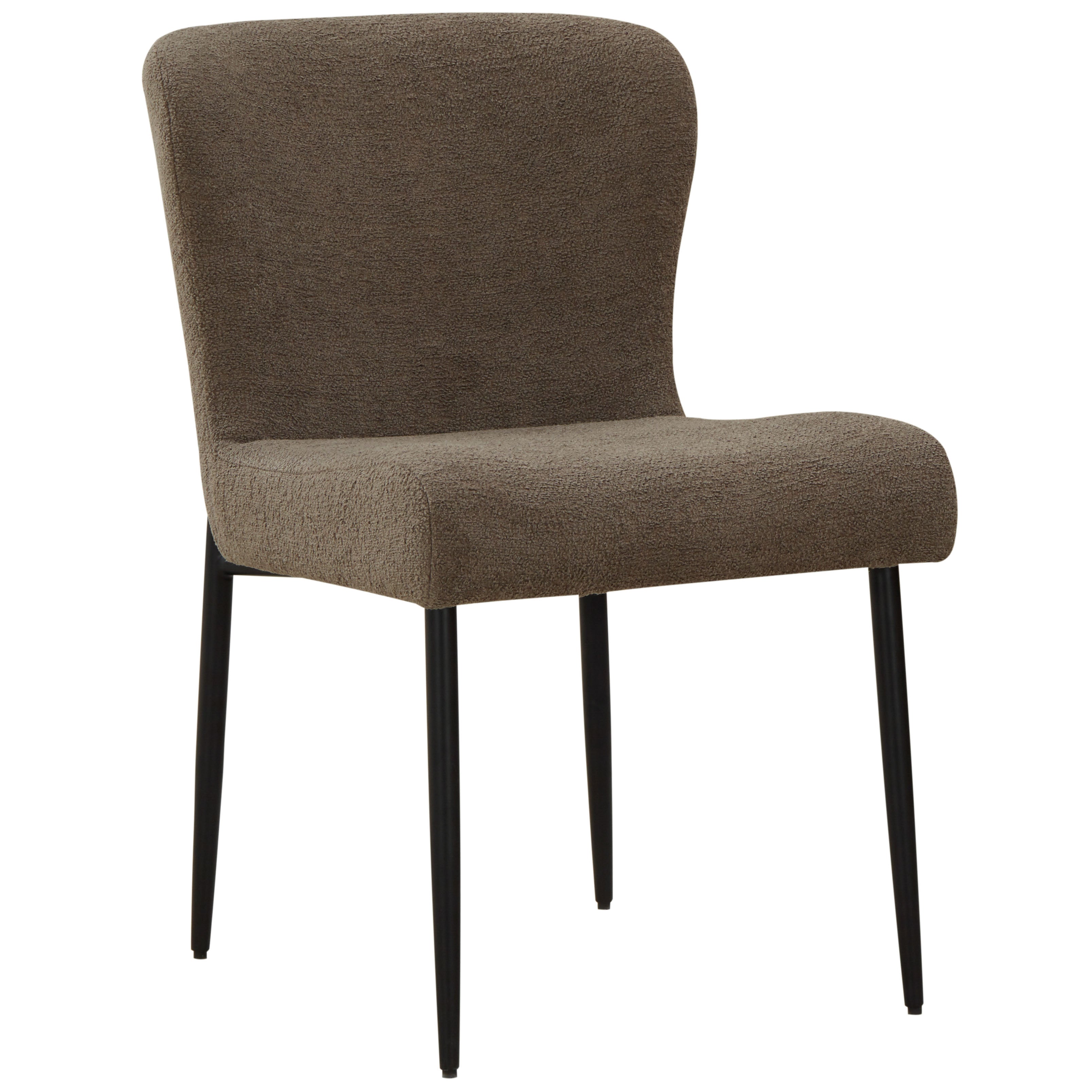 Katlynn Boucle Dining Chair | Safavieh Couture - Brown / Black