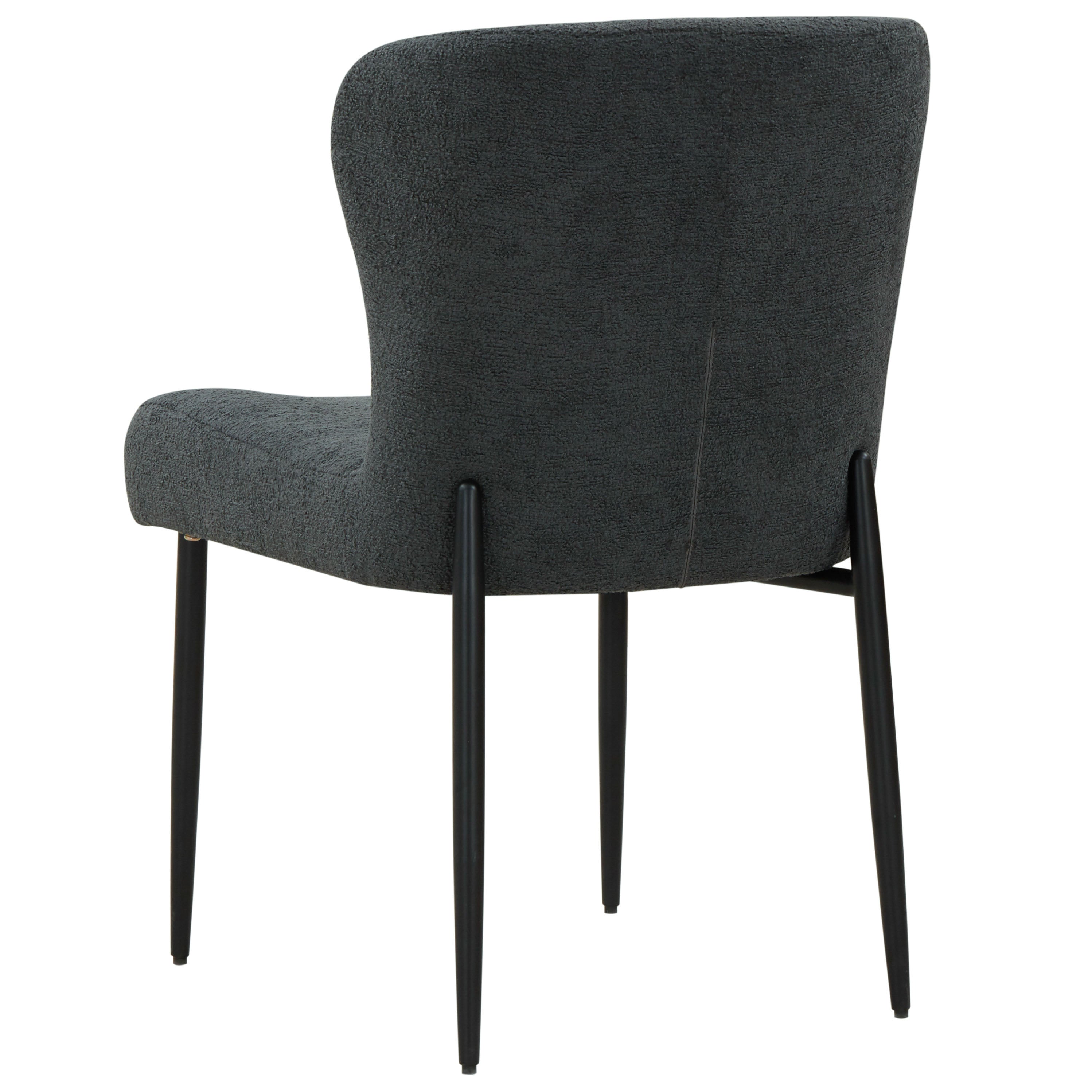 Katlynn Boucle Dining Chair | Safavieh Couture - Dark Grey / Black