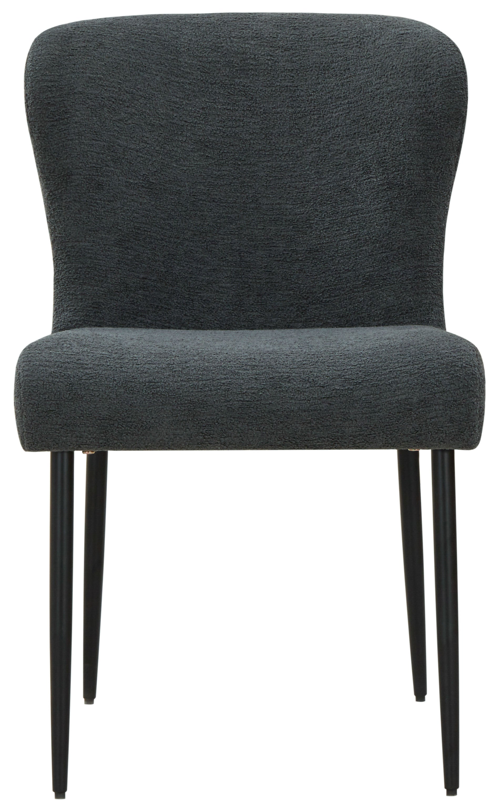 Katlynn Boucle Dining Chair | Safavieh Couture - Dark Grey / Black