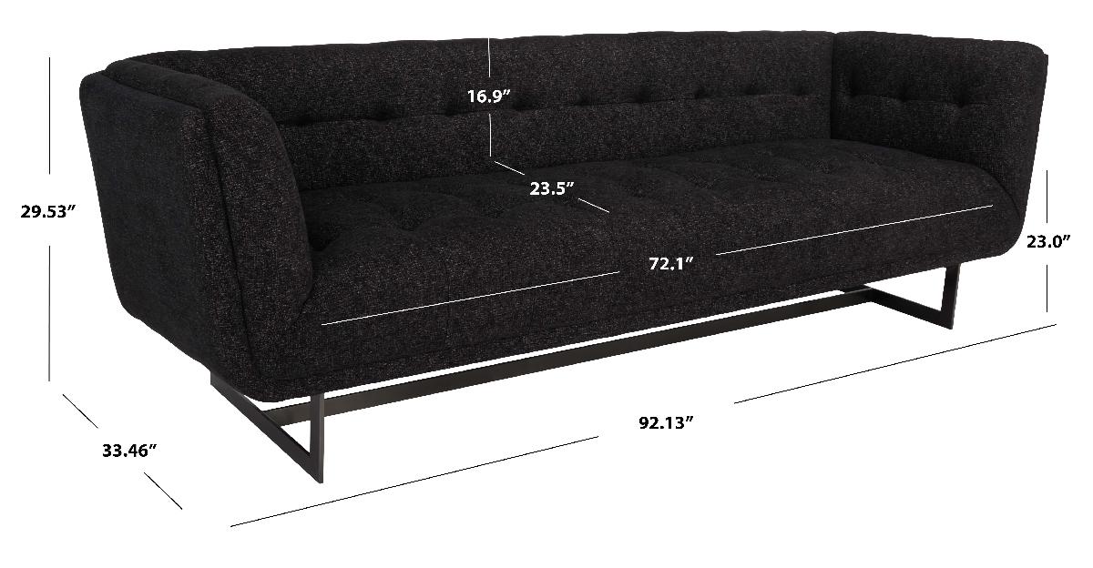 Safavieh Couture Mcneill Tufted Sofa - Black / White