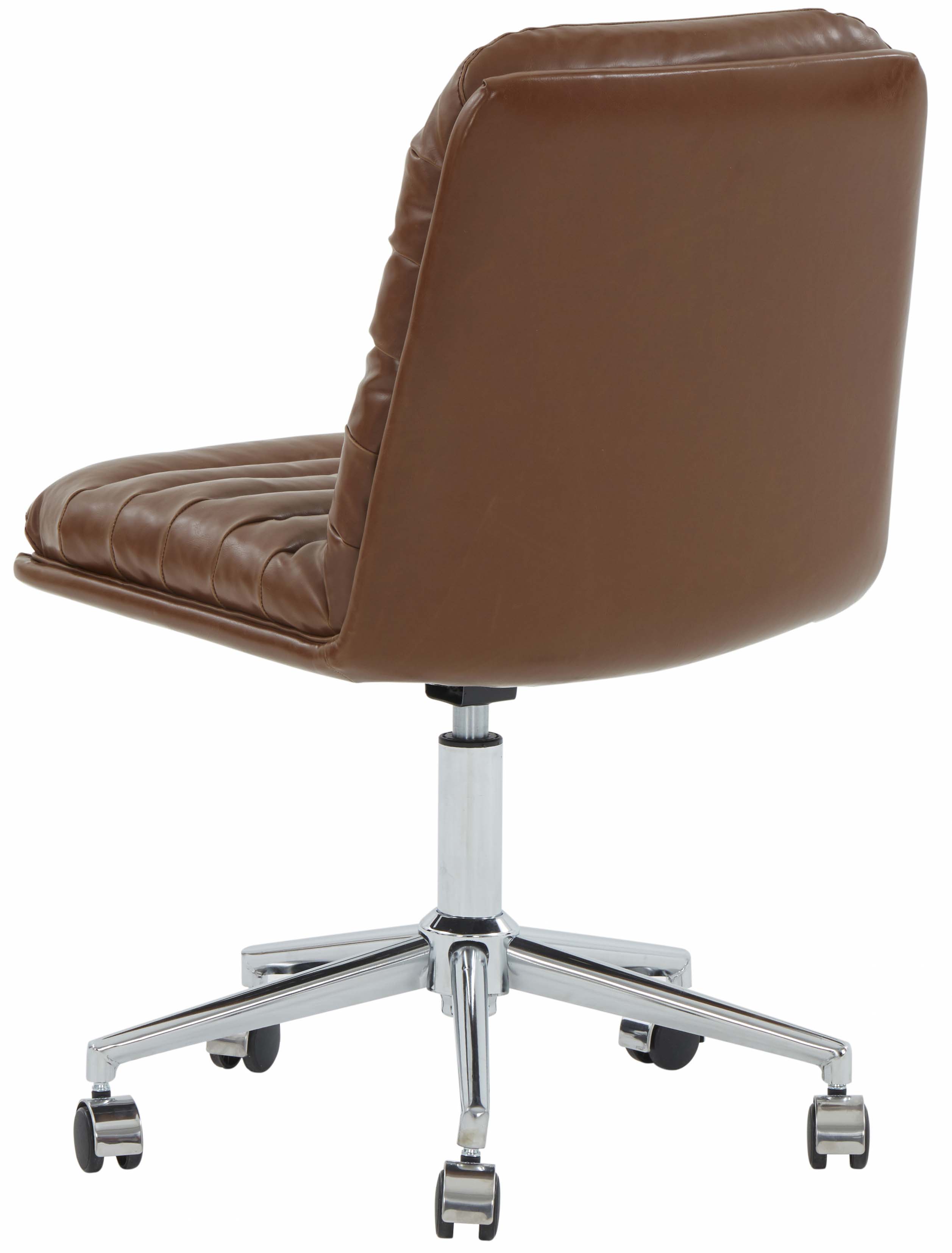 Couture Decolin Swivel Desk Chair - Brown / Silver