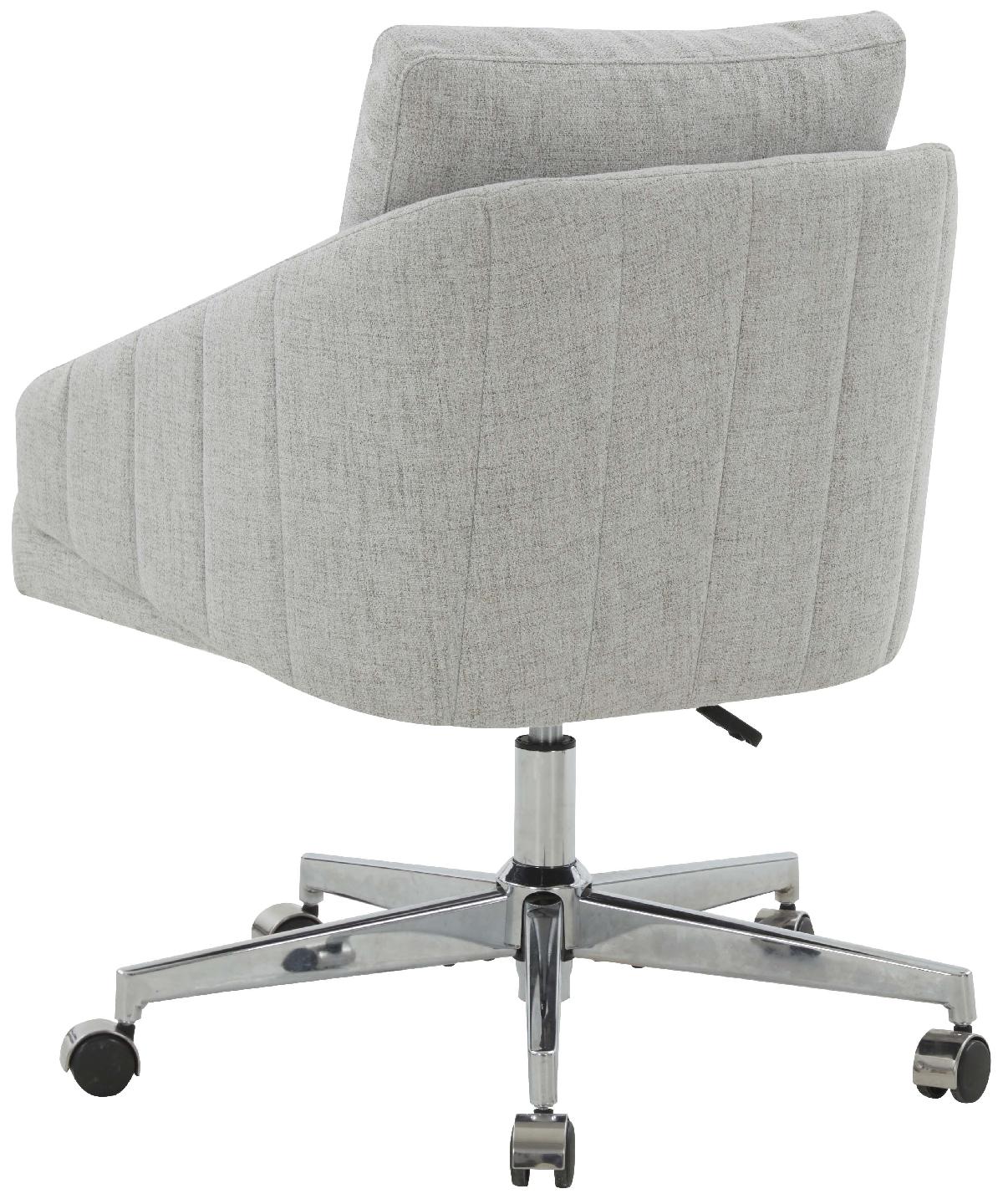 Couture Blayke Adjustable Desk Chair - Light Grey / Silver