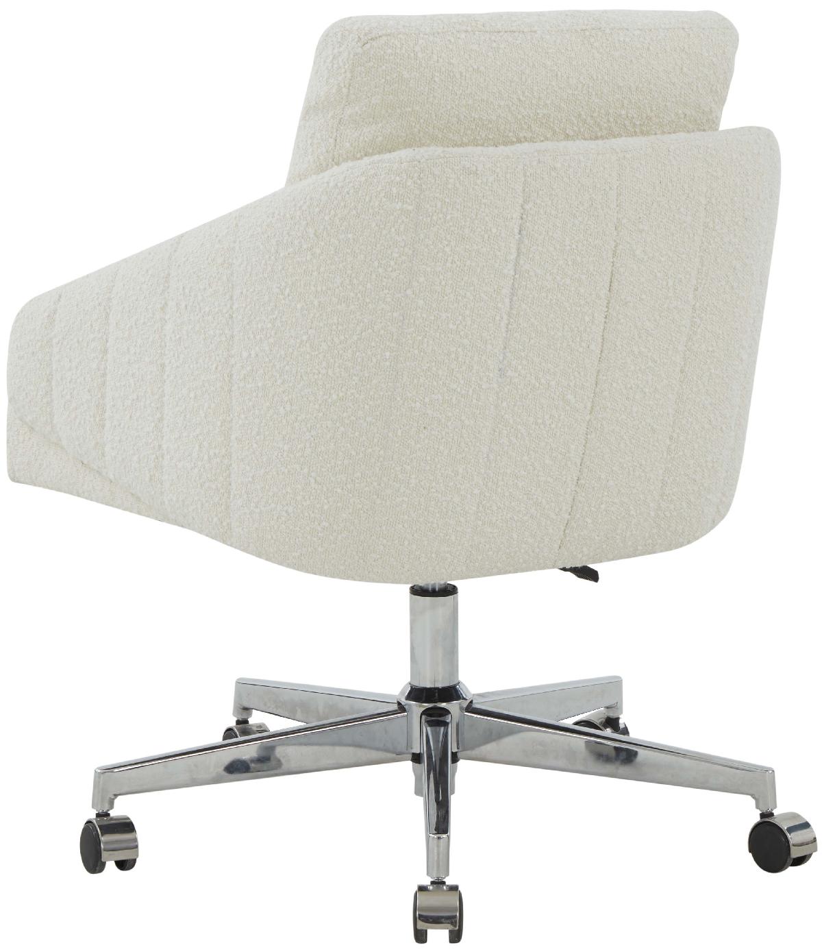 Couture Blayke Adjustable Desk Chair - Ivory / Silver