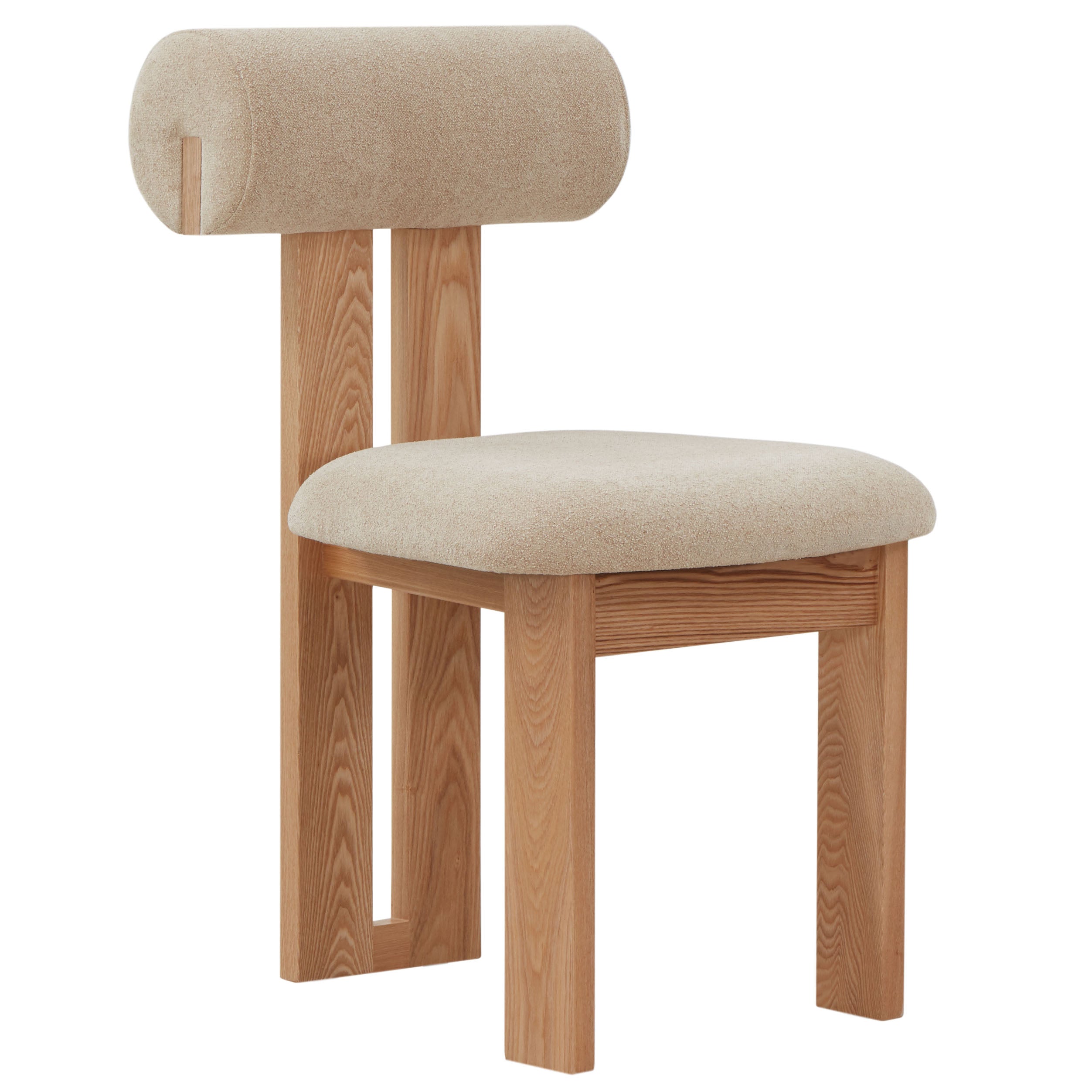 Safavieh Couture Halloway Boucle And Wood Dining Chair, SFV5099 - Tan / Natural