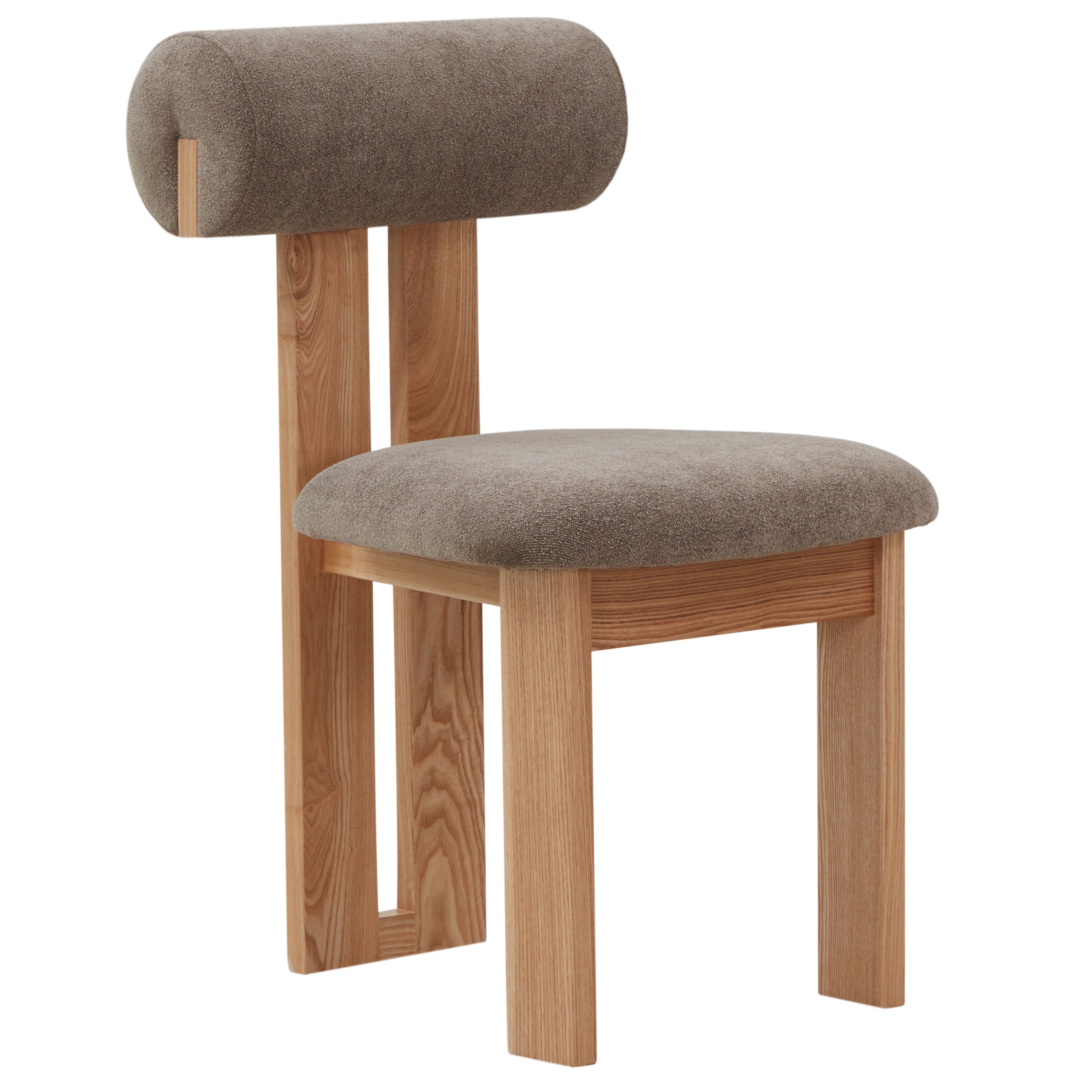 Safavieh Couture Halloway Boucle And Wood Dining Chair, SFV5099 - Brown / Natural