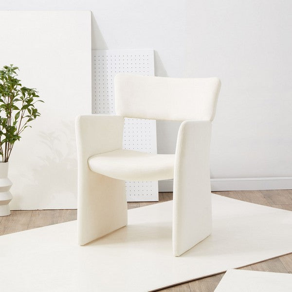 Jayke Velvet Dining Chair, SFV5100 | Safavieh Couture - Cream