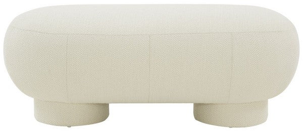 Zaydie Upholstered Bench, SFV5103 | Safavieh Couture - Ivory