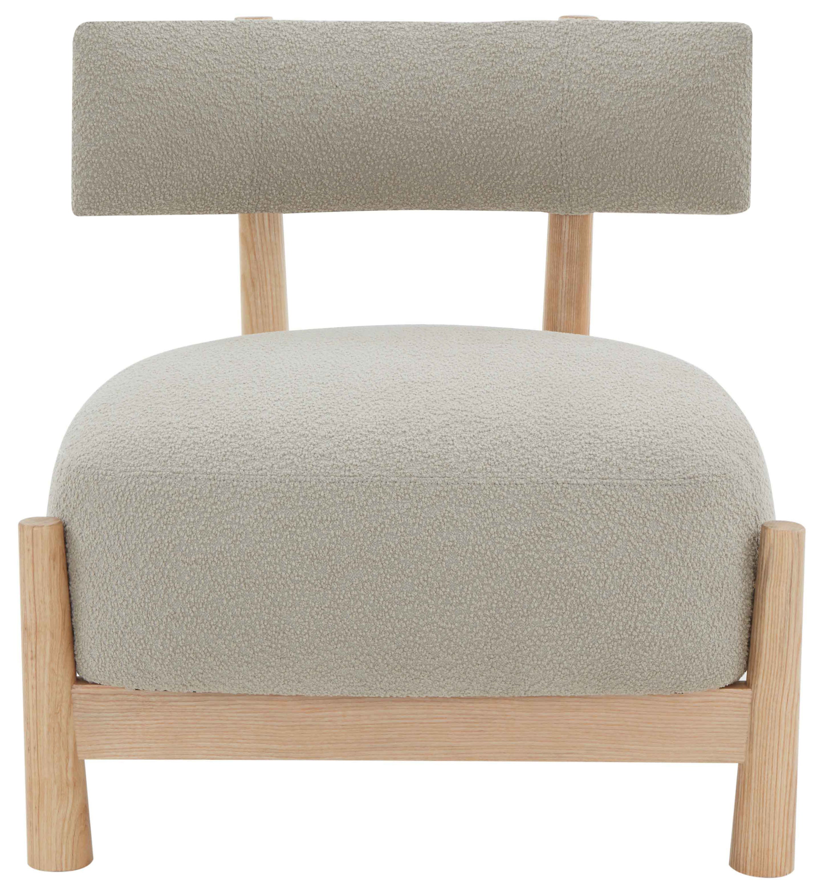 Edwardina Boucle Accent Chair, SFV5112 | Safavieh Couture - Taupe / Natural