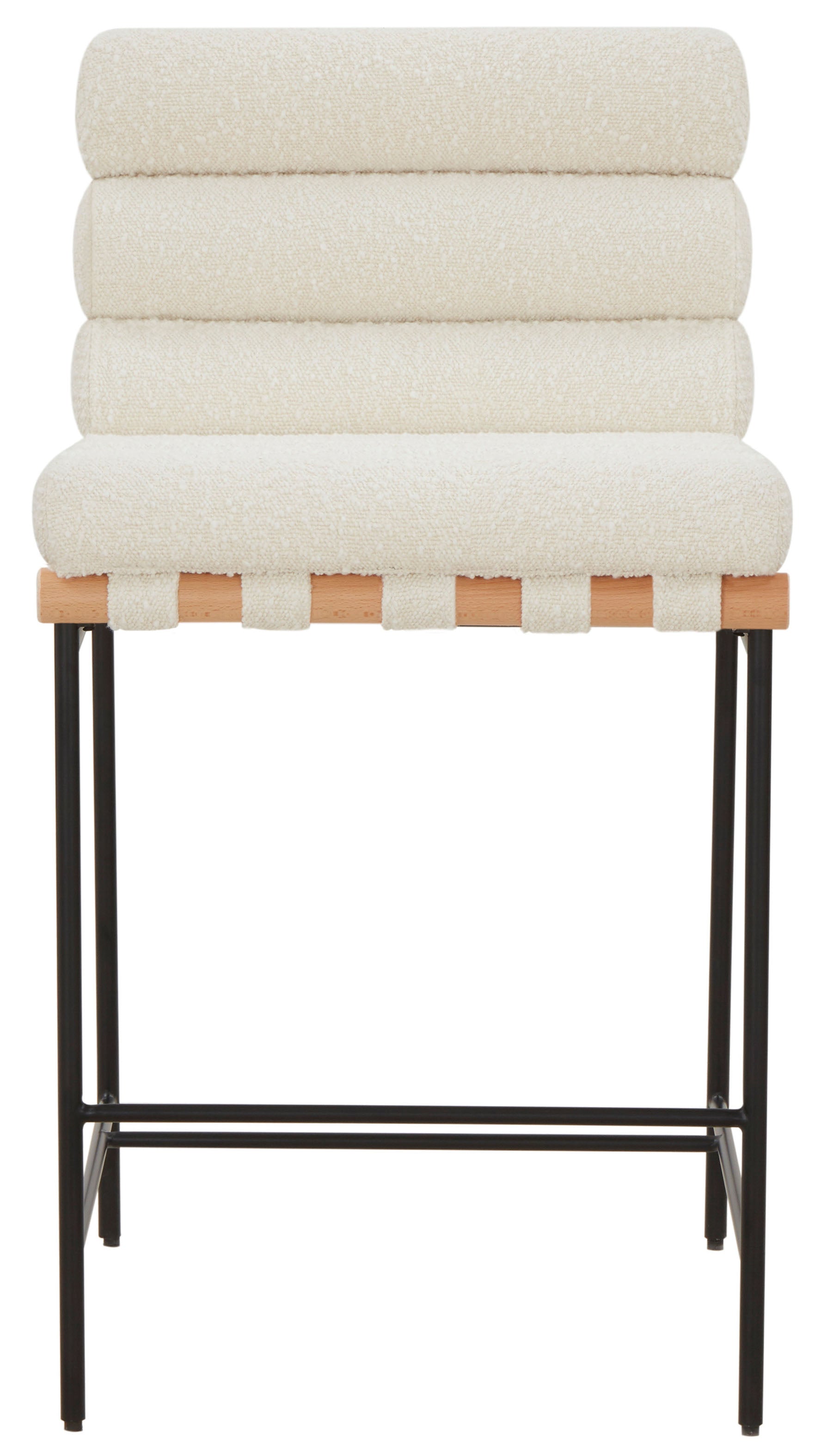 Macibella Channel Tufted Boucle Counter Stool | Safavieh Couture - SFV5142