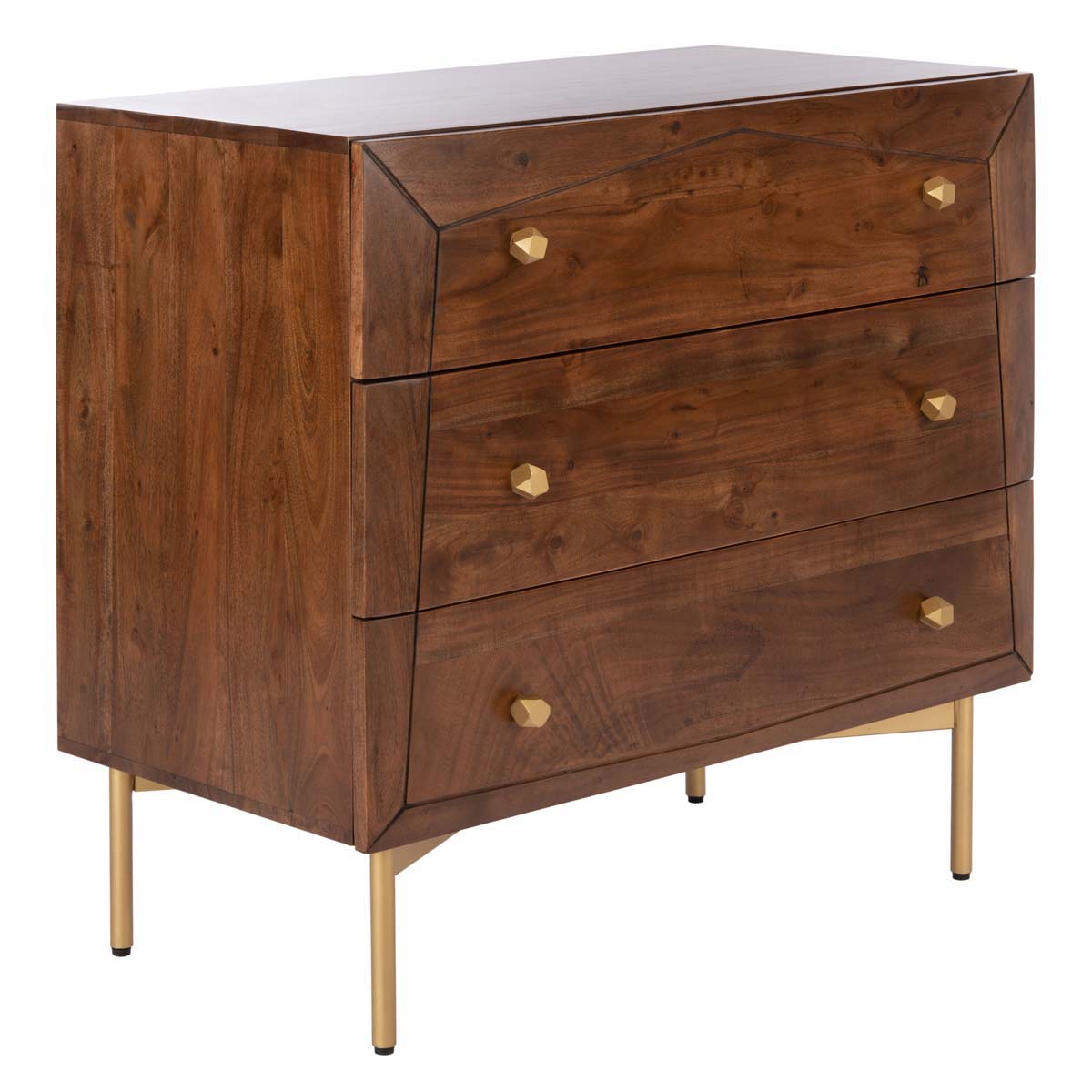 Goodwin 3 Drawer Chest | Safavieh Couture - SFV5708 - Walnut