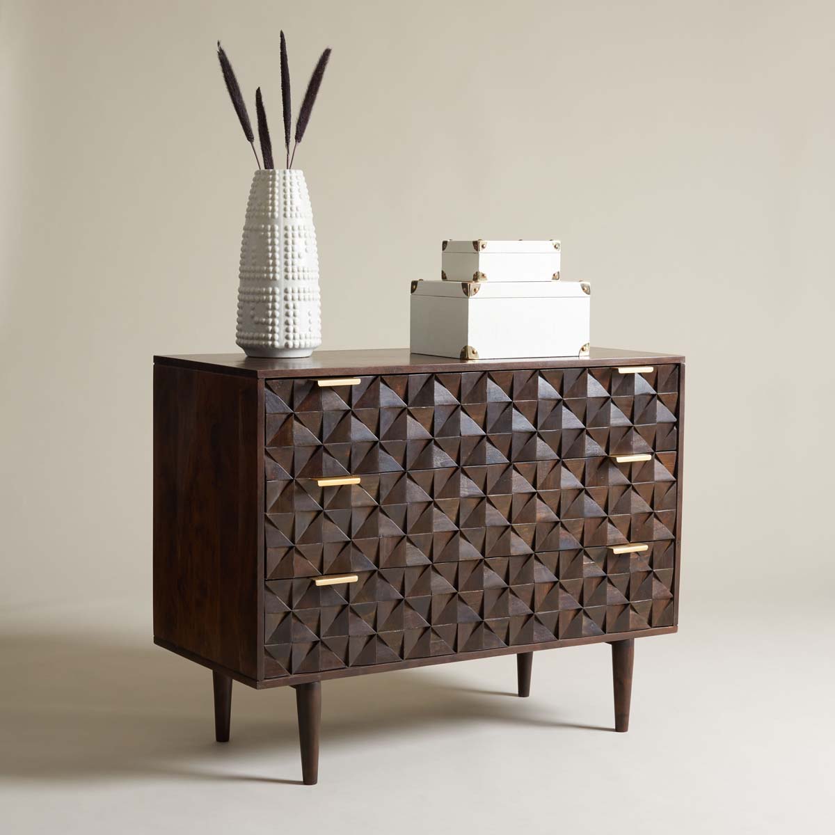 Zinnia 3 Drawer Chest | Safavieh Couture - Walnut