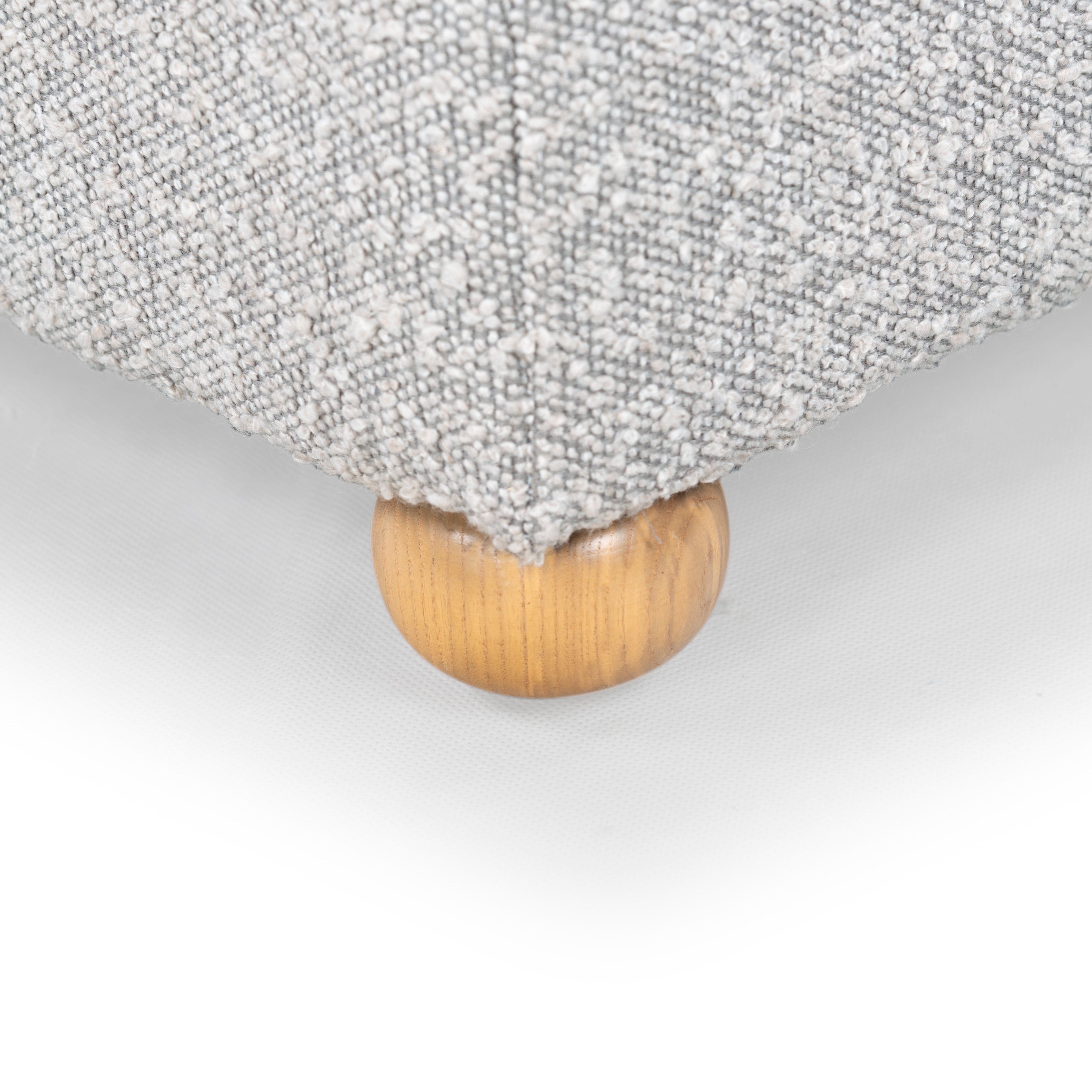 Safavieh Couture Becka Square Boucle Storage Ottoman, SFV6101 - Grey / Natural