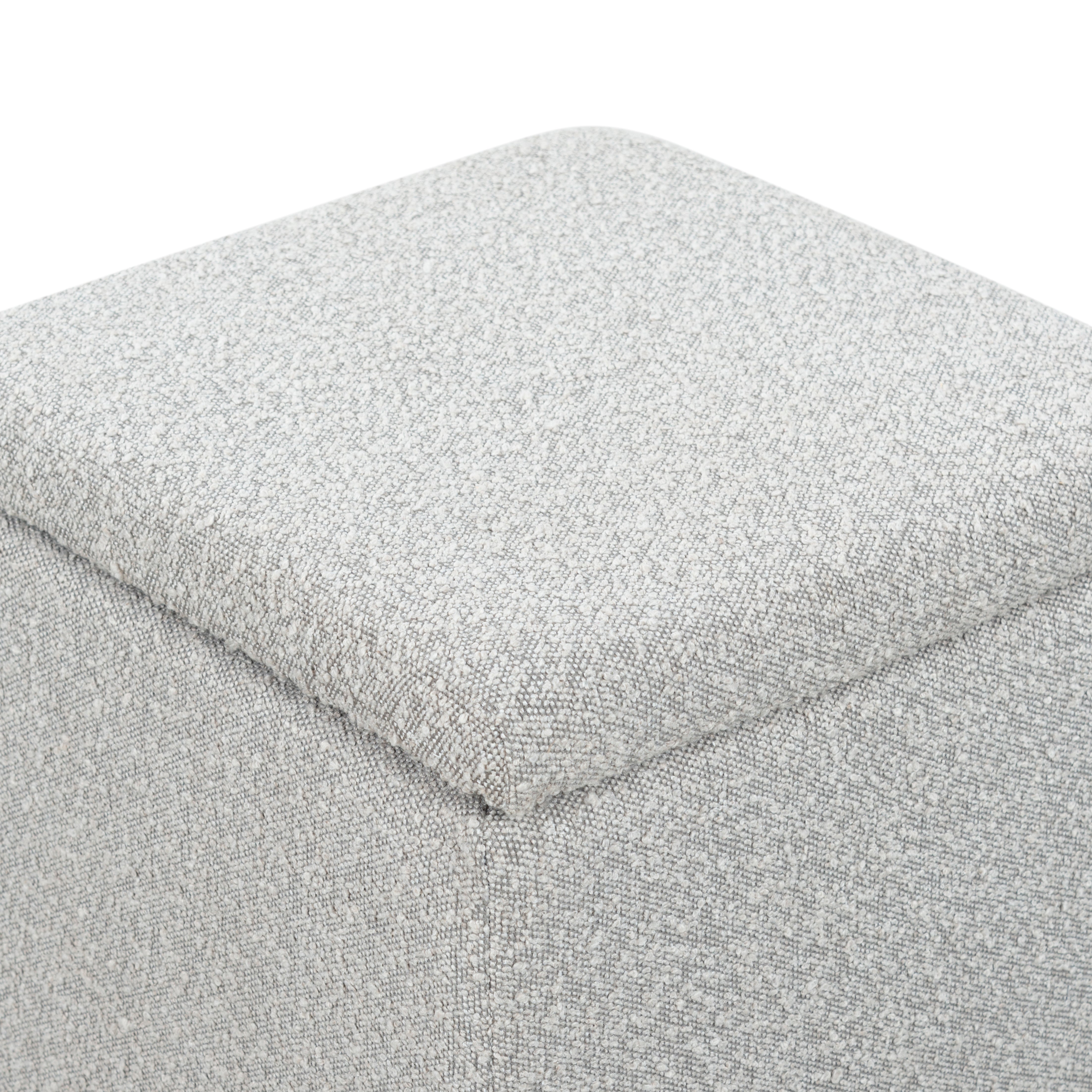 Safavieh Couture Becka Square Boucle Storage Ottoman, SFV6101 - Grey / Natural