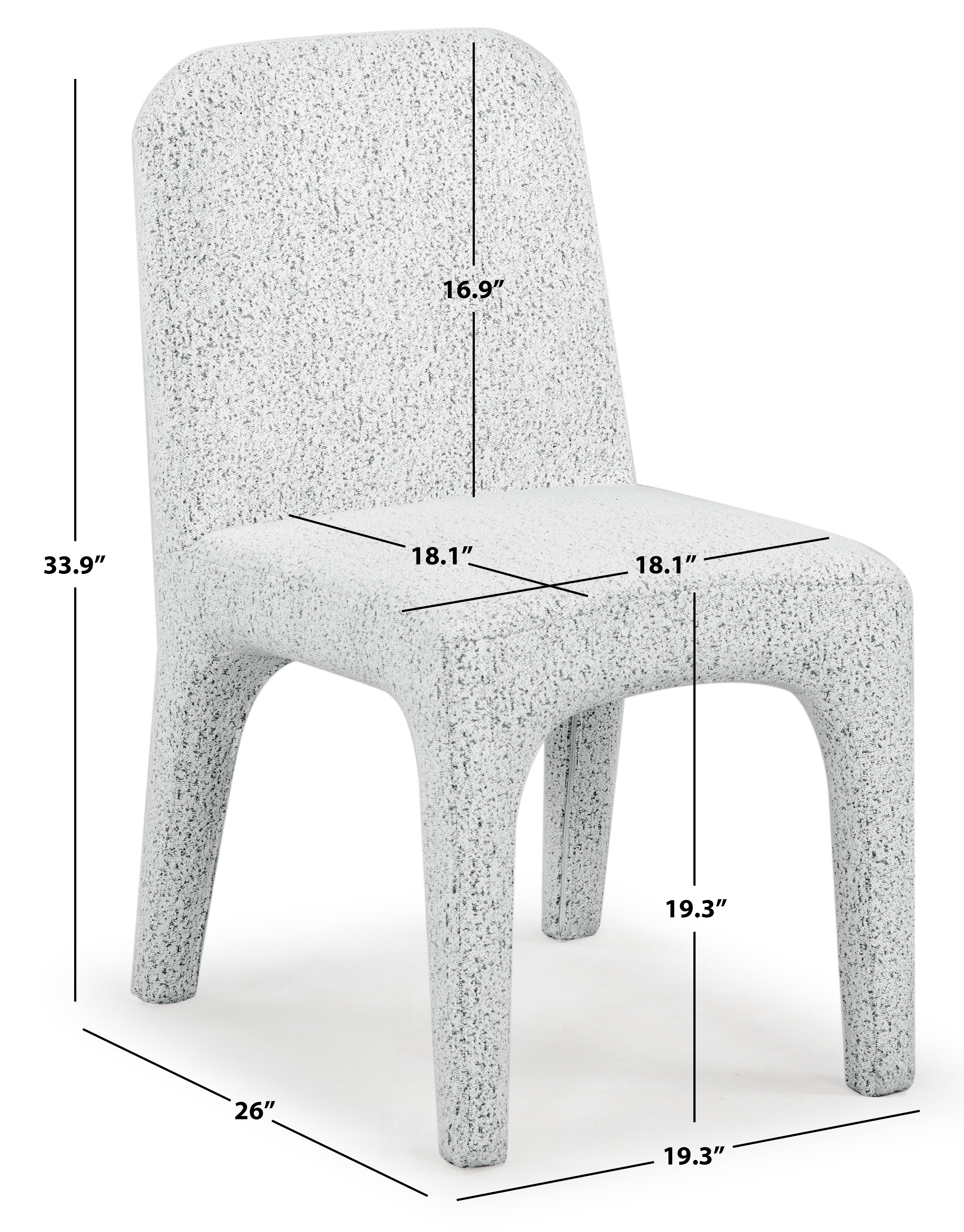 Safavieh Couture Maricelle Boucle Dining Chair, SFV6102 - White / Black