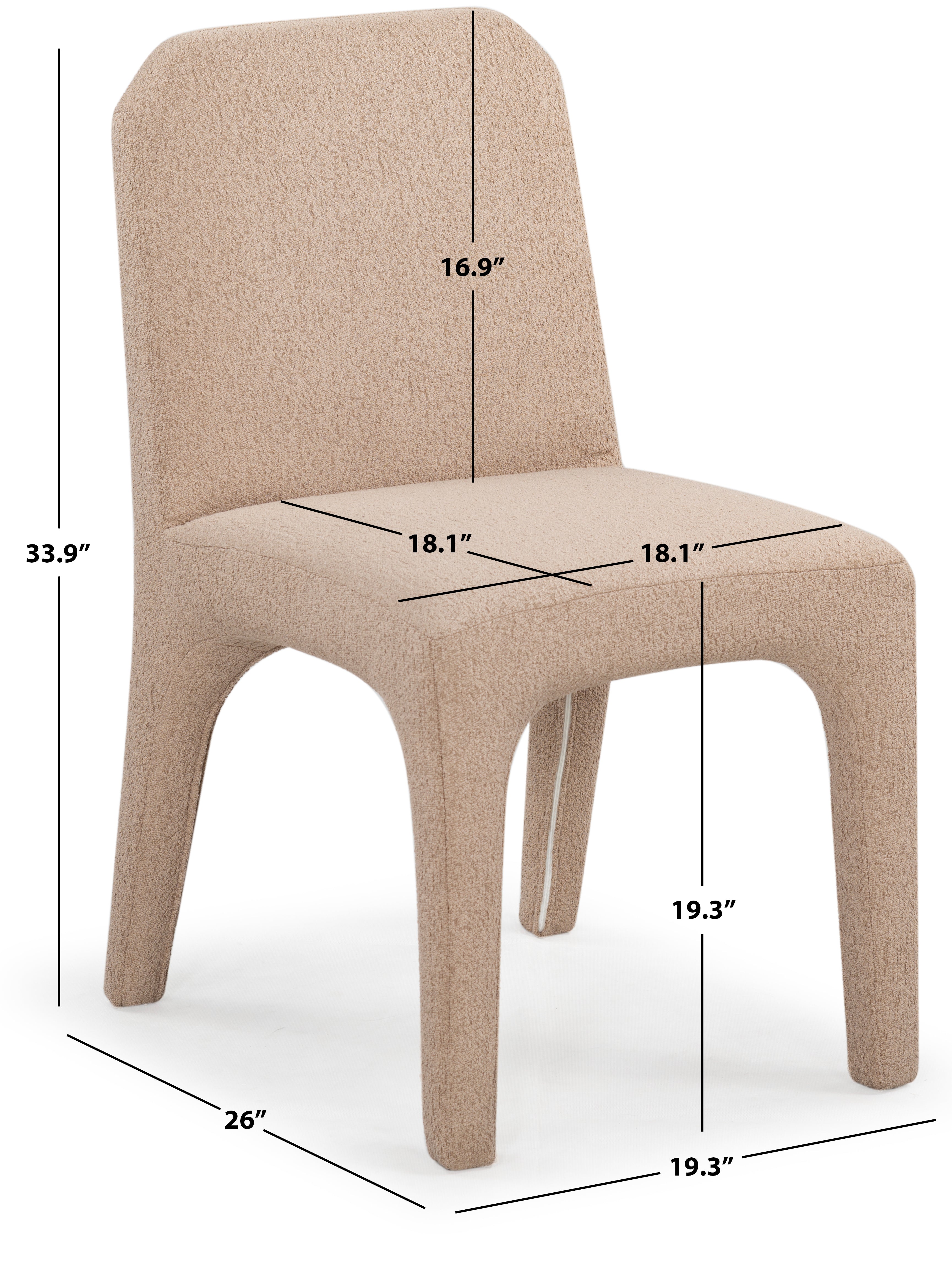 Safavieh Couture Maricelle Boucle Dining Chair, SFV6102 - Light Brown