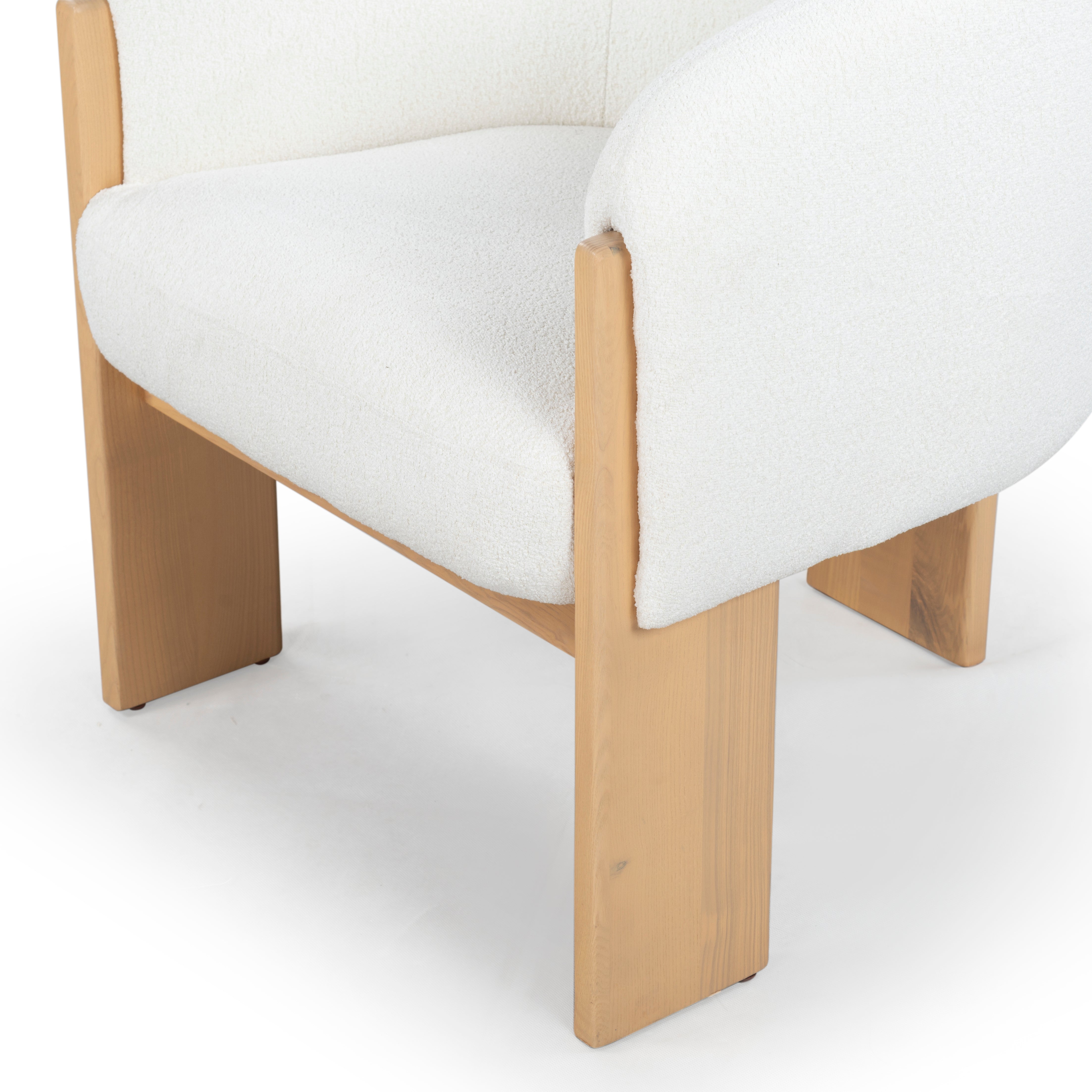 Safavieh Couture Lauricella Barrel Back Dining Chair, SFV6103 - Ivory / Natural