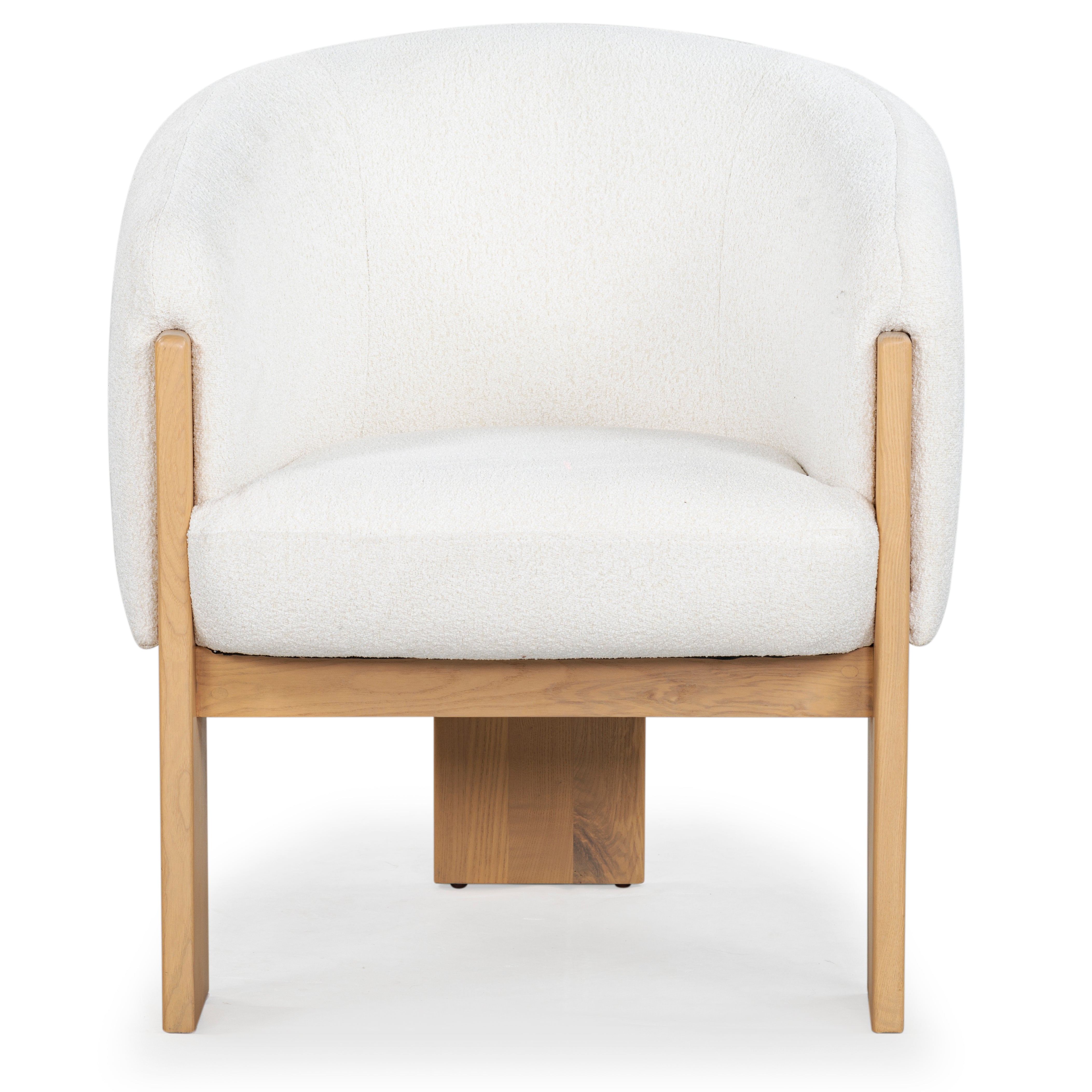 Safavieh Couture Lauricella Barrel Back Dining Chair, SFV6103 - Ivory / Natural