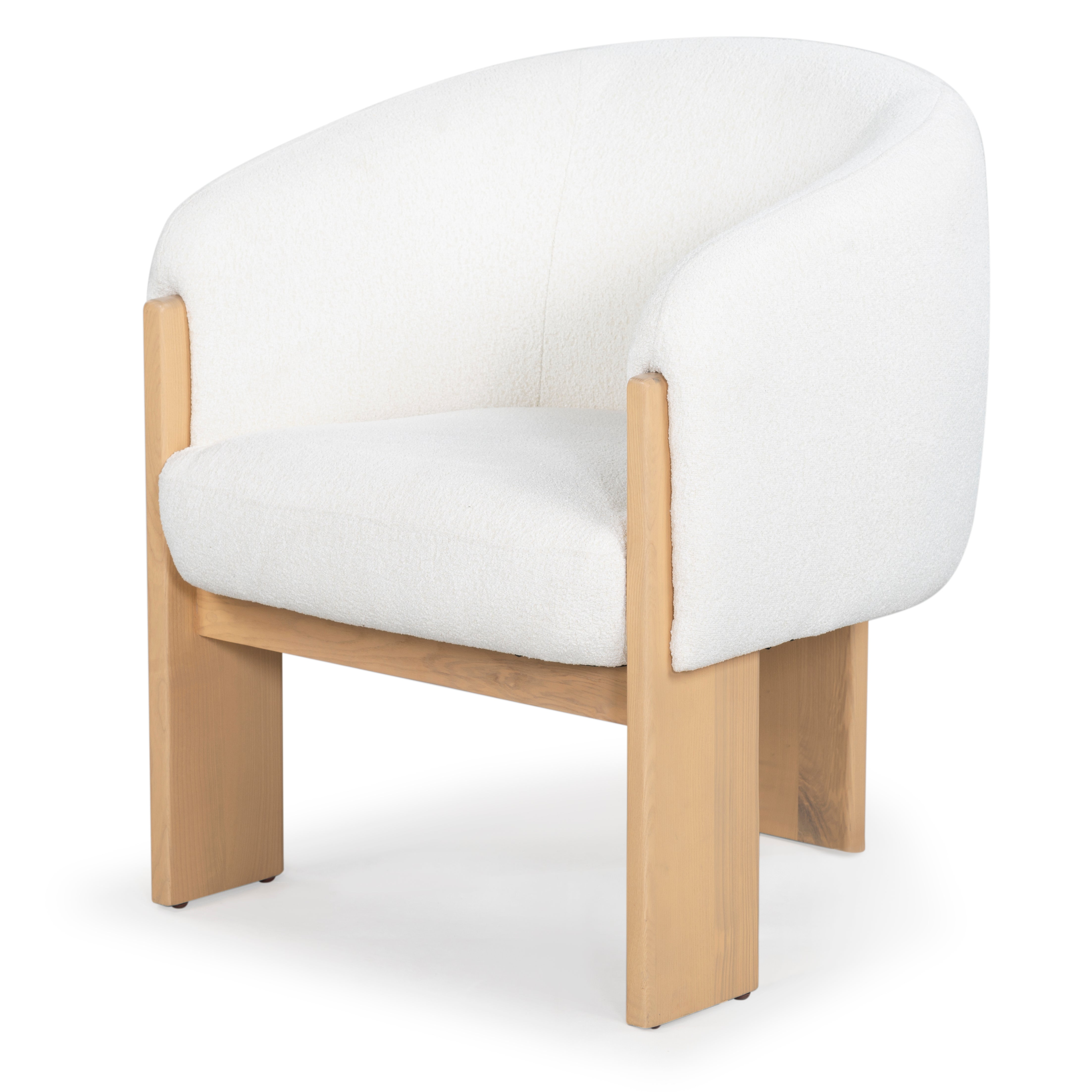 Safavieh Couture Lauricella Barrel Back Dining Chair, SFV6103 - Ivory / Natural