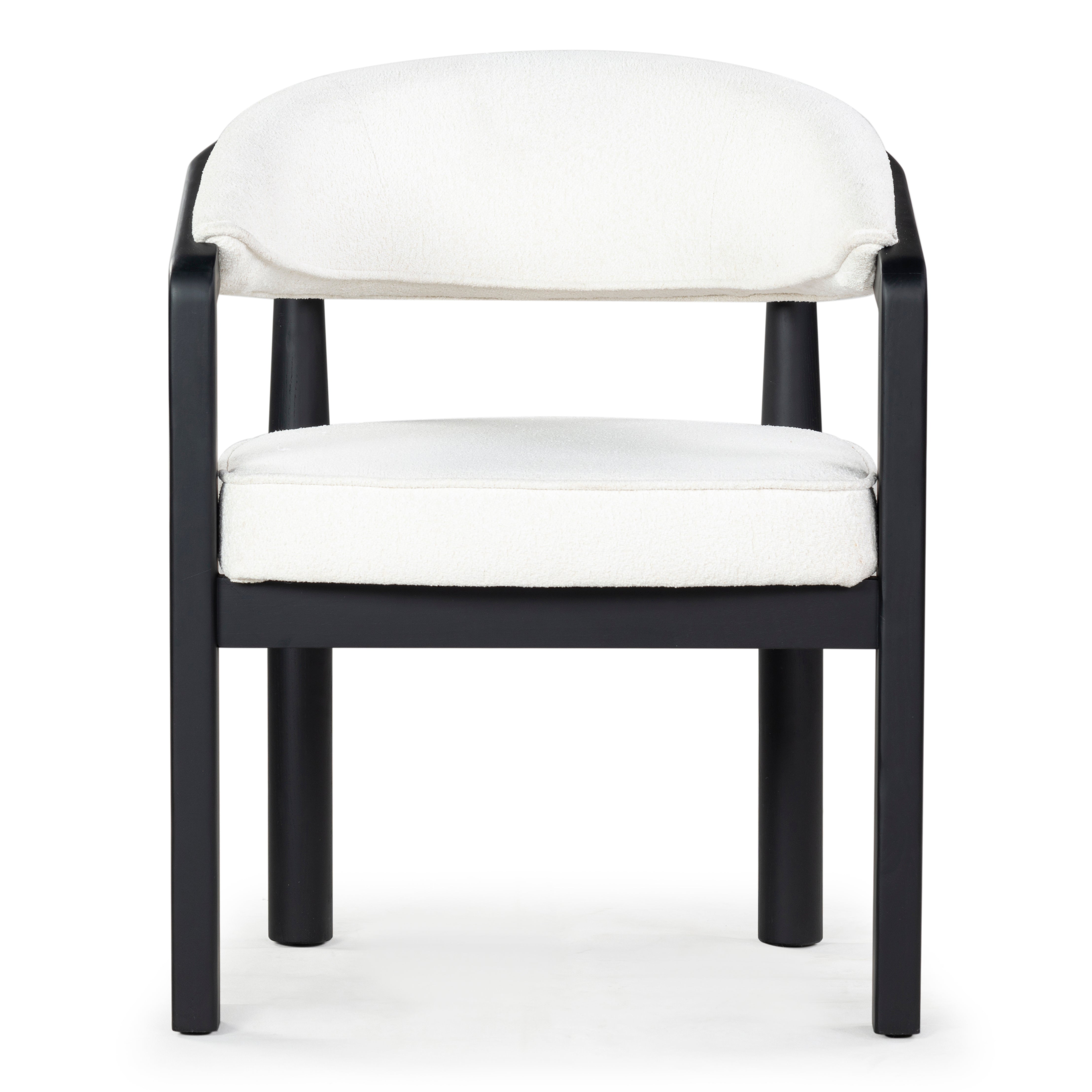 Safavieh Couture Peggy Boucle Dining Chair, SFV6104 - Ivory / Black