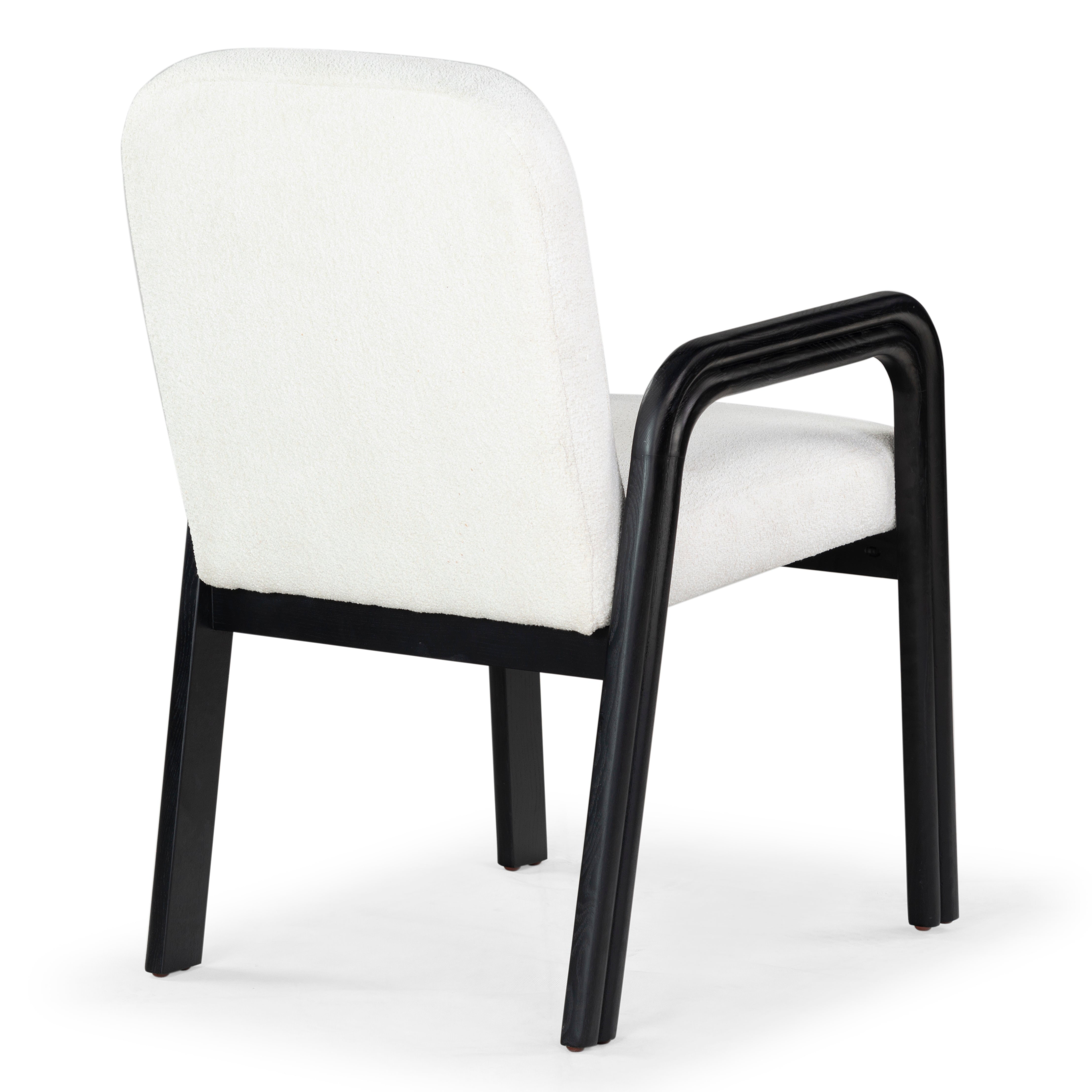 Safavieh Couture Roslina Boucle Dining Chair, SFV6105 - Ivory / Black