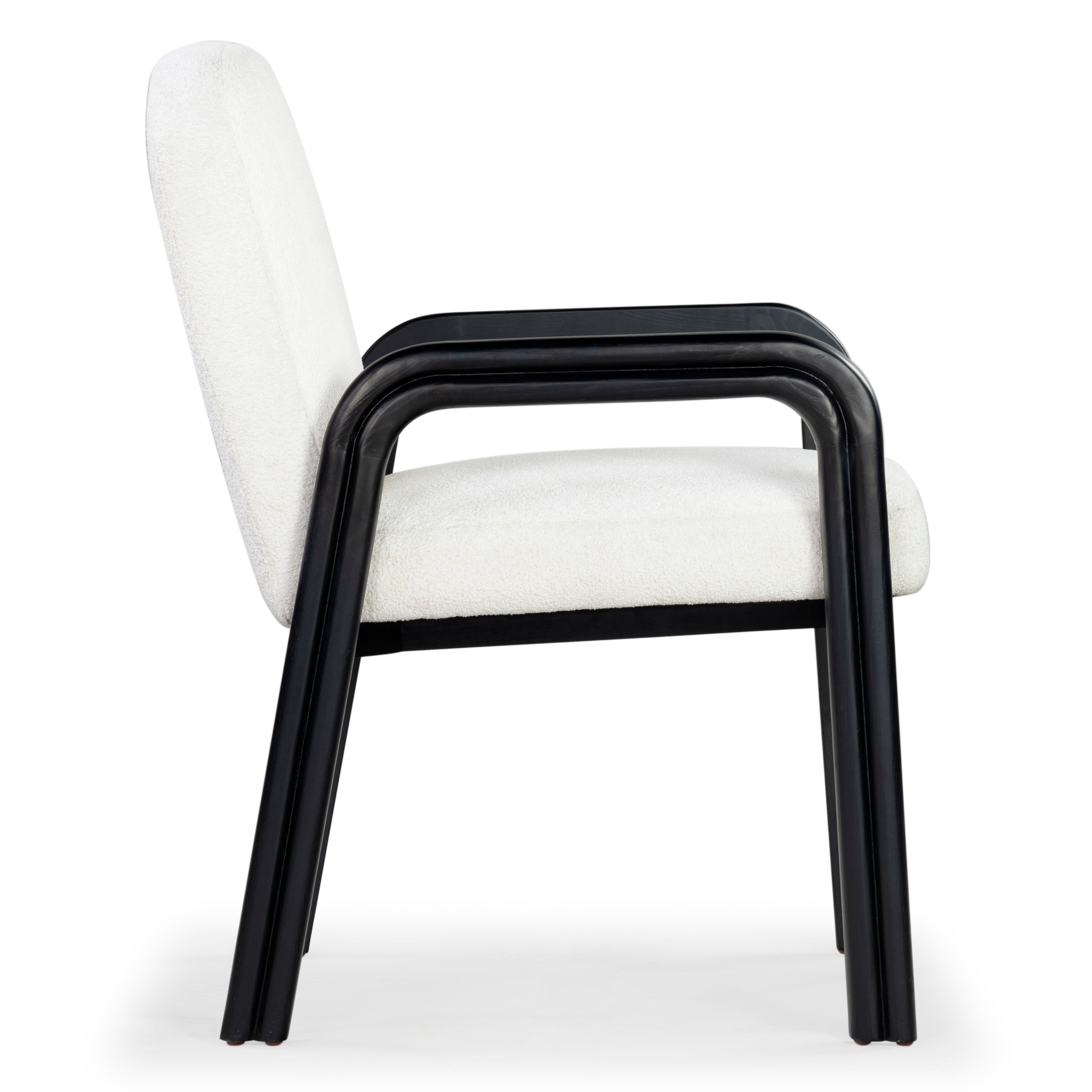 Safavieh Couture Roslina Boucle Dining Chair, SFV6105 - Ivory / Black