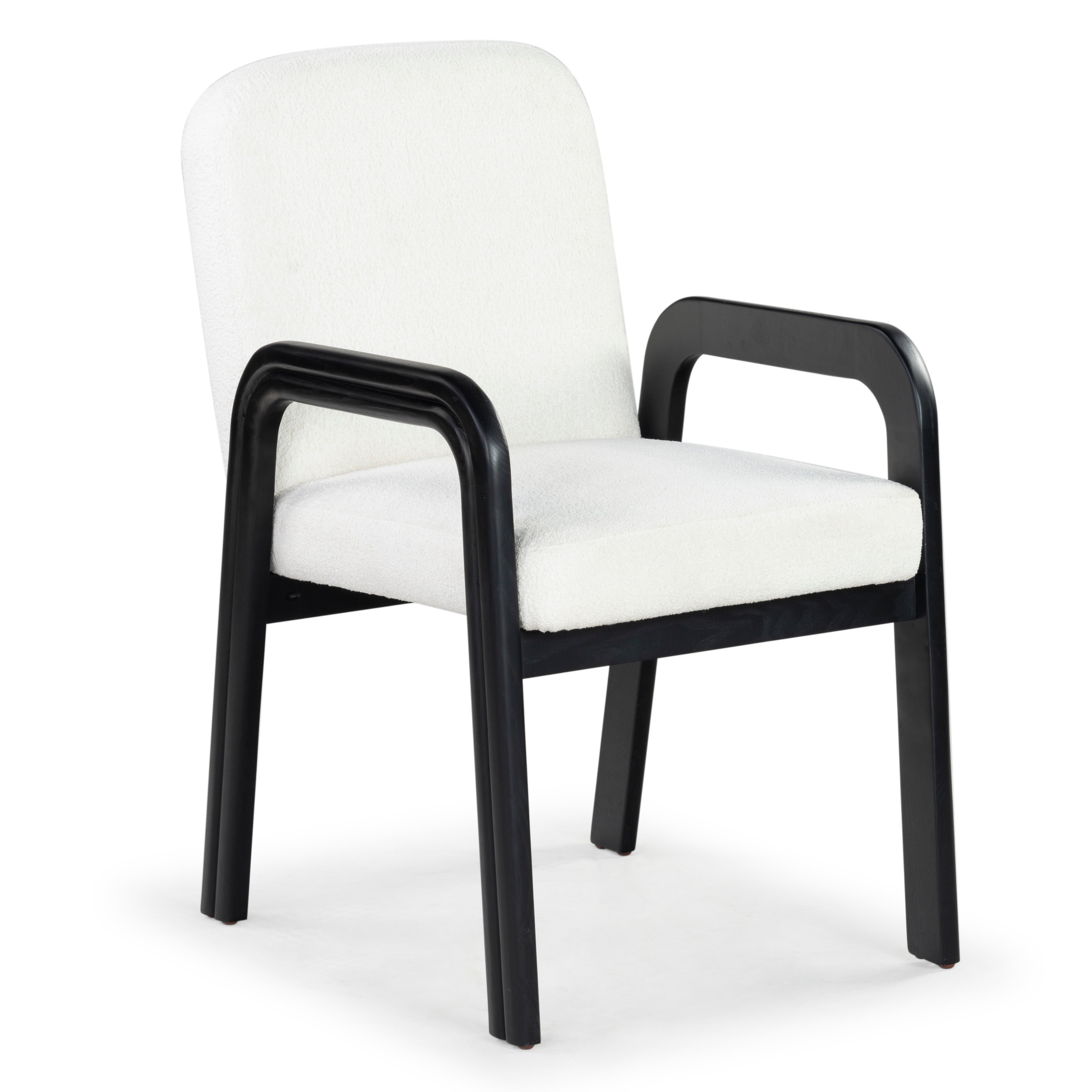 Safavieh Couture Roslina Boucle Dining Chair, SFV6105 - Ivory / Black