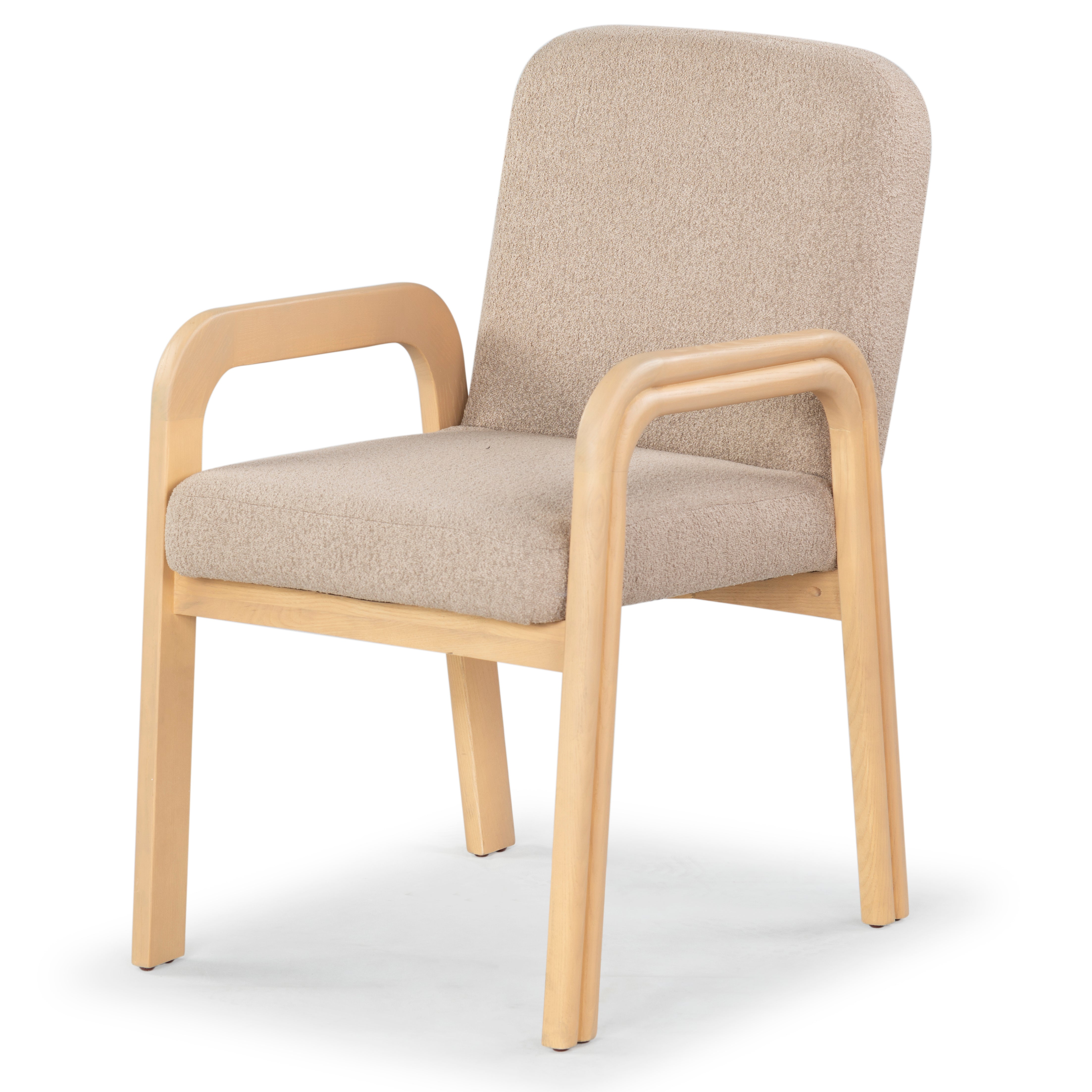 Safavieh Couture Roslina Boucle Dining Chair, SFV6105 - Light Brown / Natural