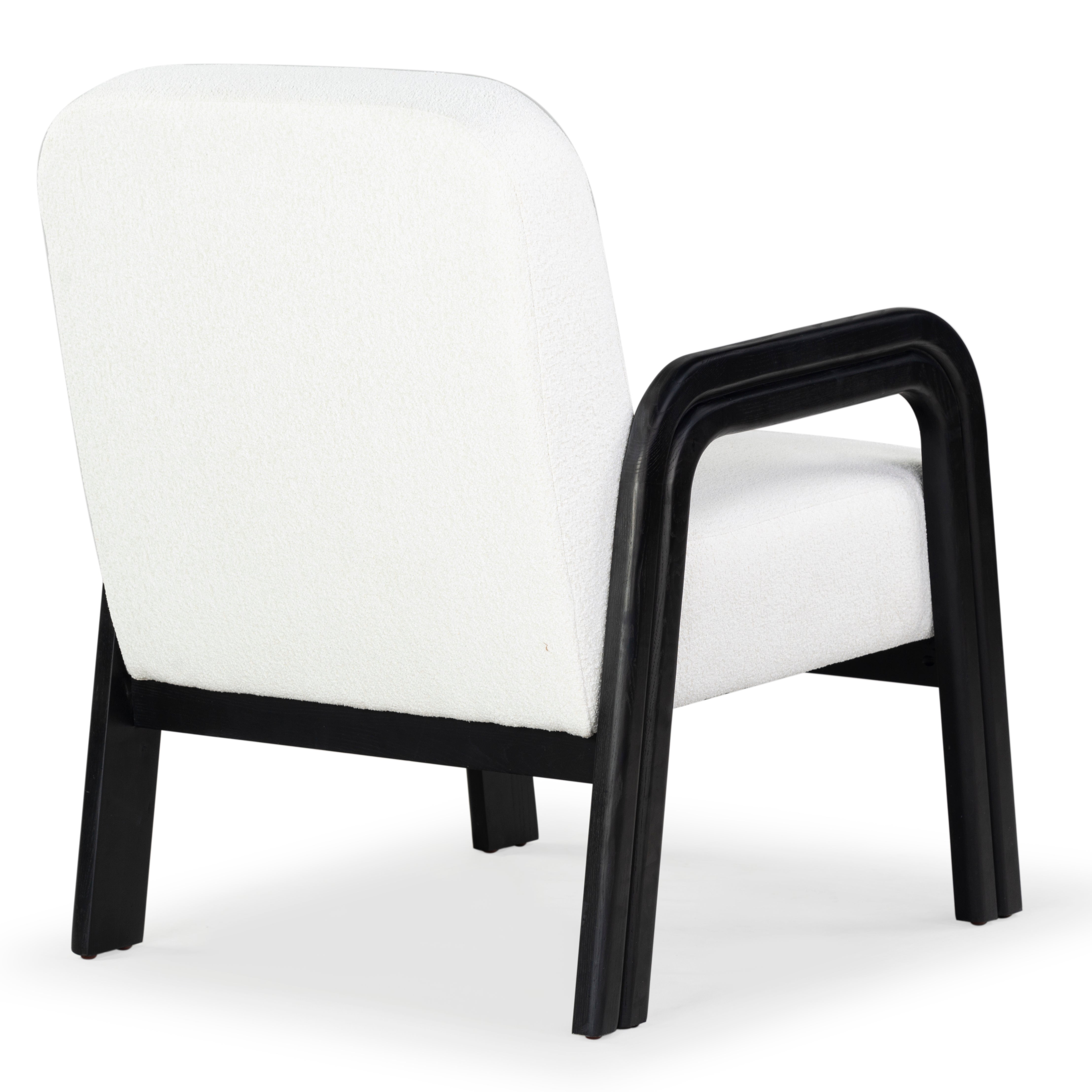 Safavieh Couture Roslina Boucle Accent Chair, SFV6106 - Ivory / Black