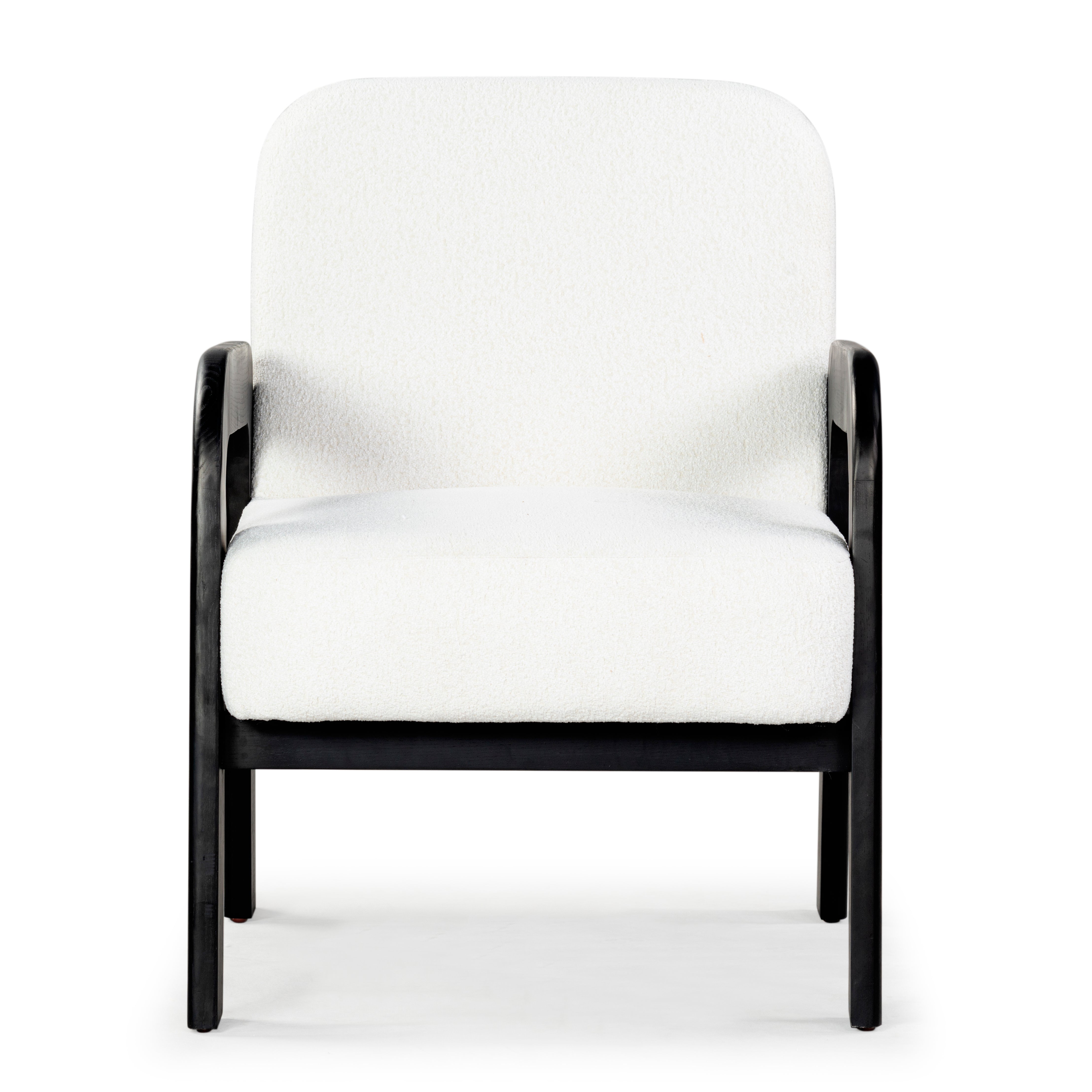 Safavieh Couture Roslina Boucle Accent Chair, SFV6106 - Ivory / Black