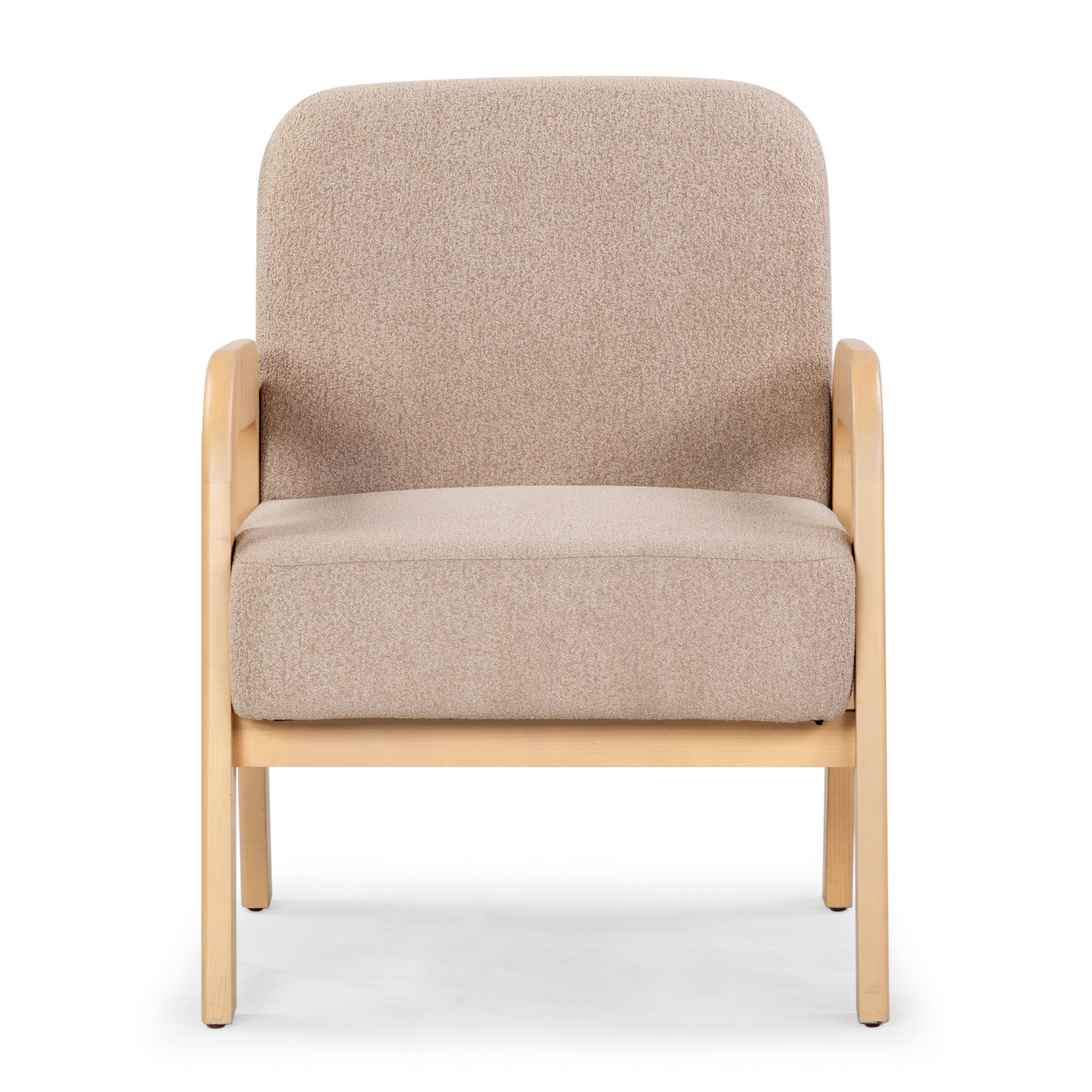 Safavieh Couture Roslina Boucle Accent Chair, SFV6106 - Light Brown / Natural