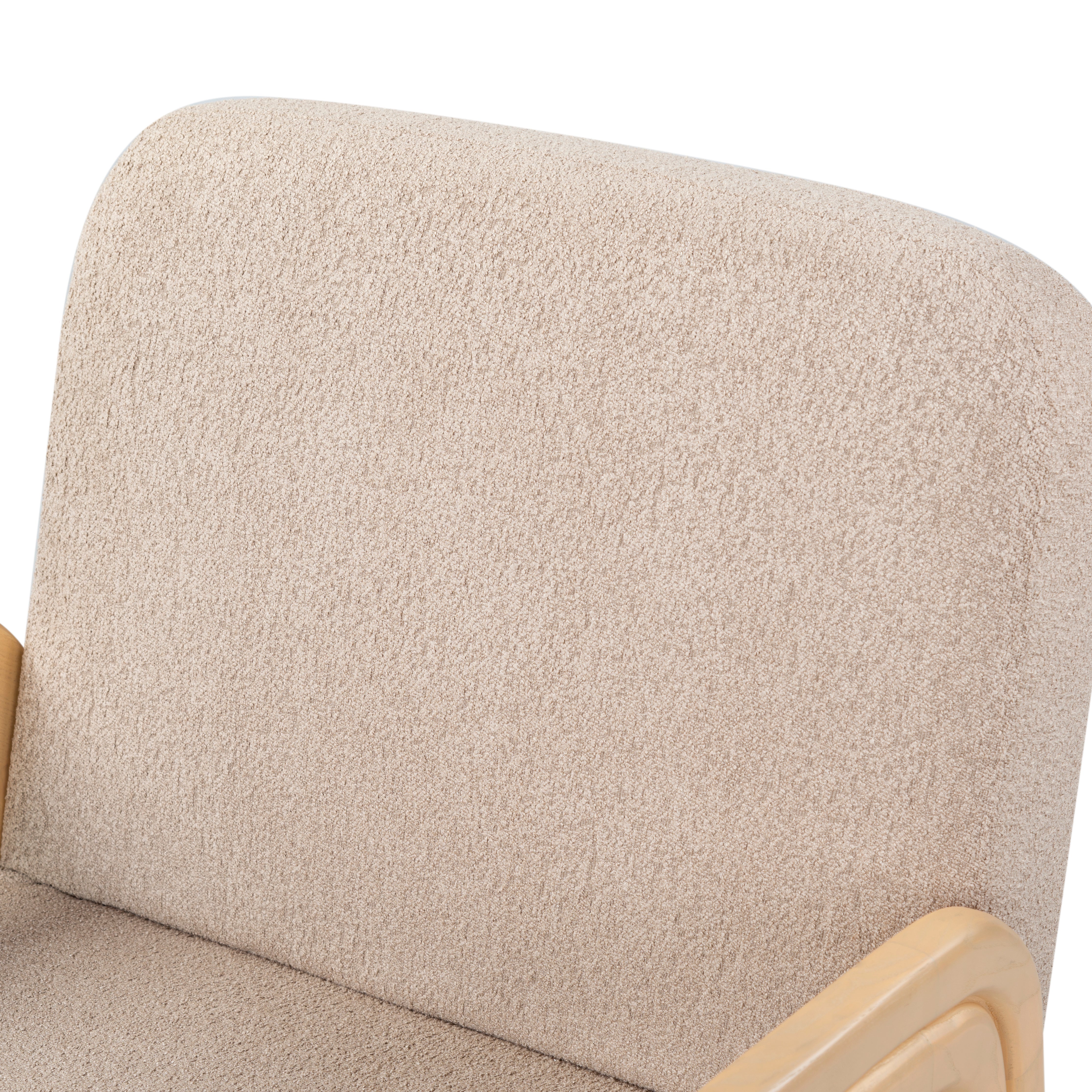 Safavieh Couture Roslina Boucle Accent Chair, SFV6106 - Light Brown / Natural