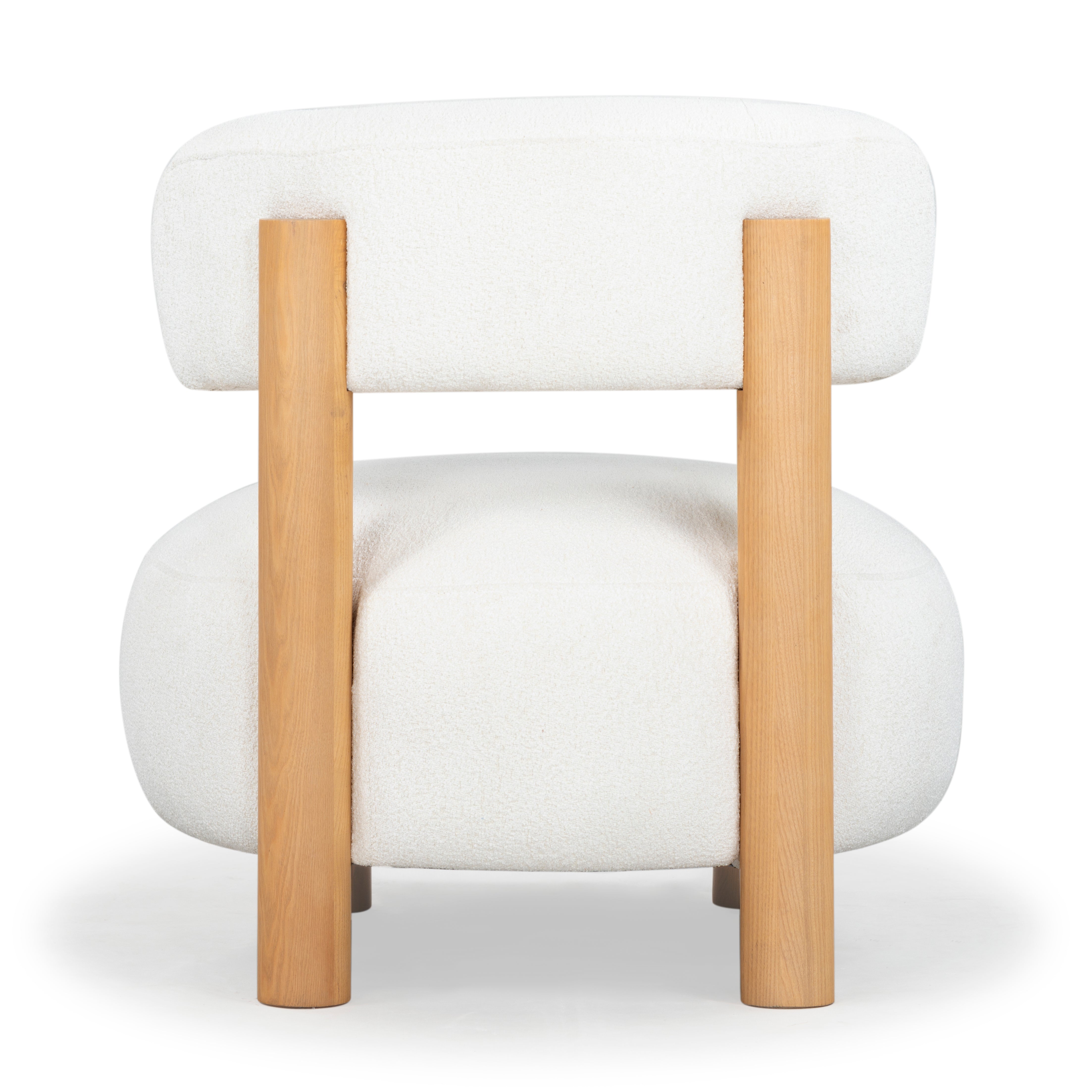 Safavieh Couture Eduardo Boucle Accent Chair, SFV6109 - Ivory / Natural