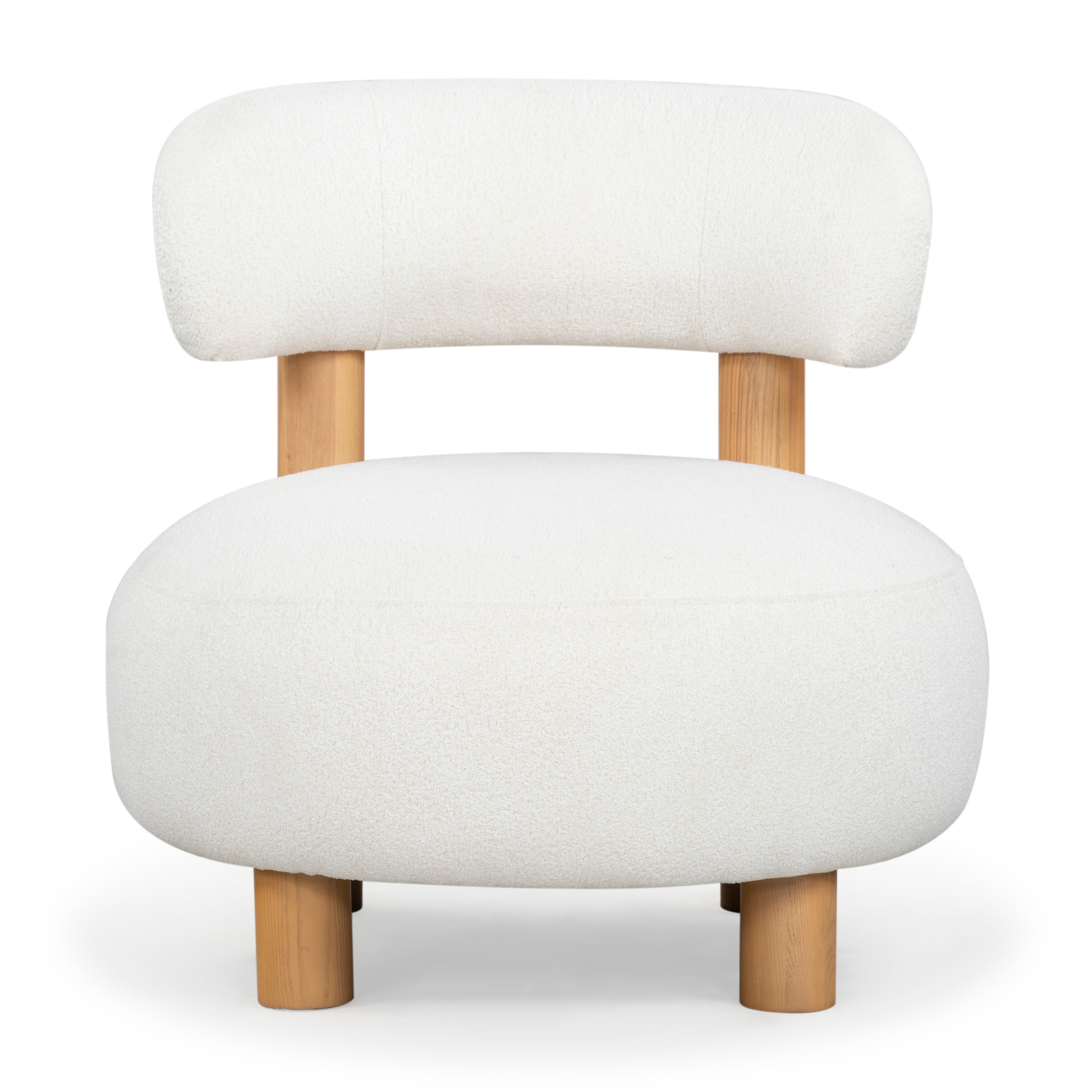 Safavieh Couture Eduardo Boucle Accent Chair, SFV6109 - Ivory / Natural