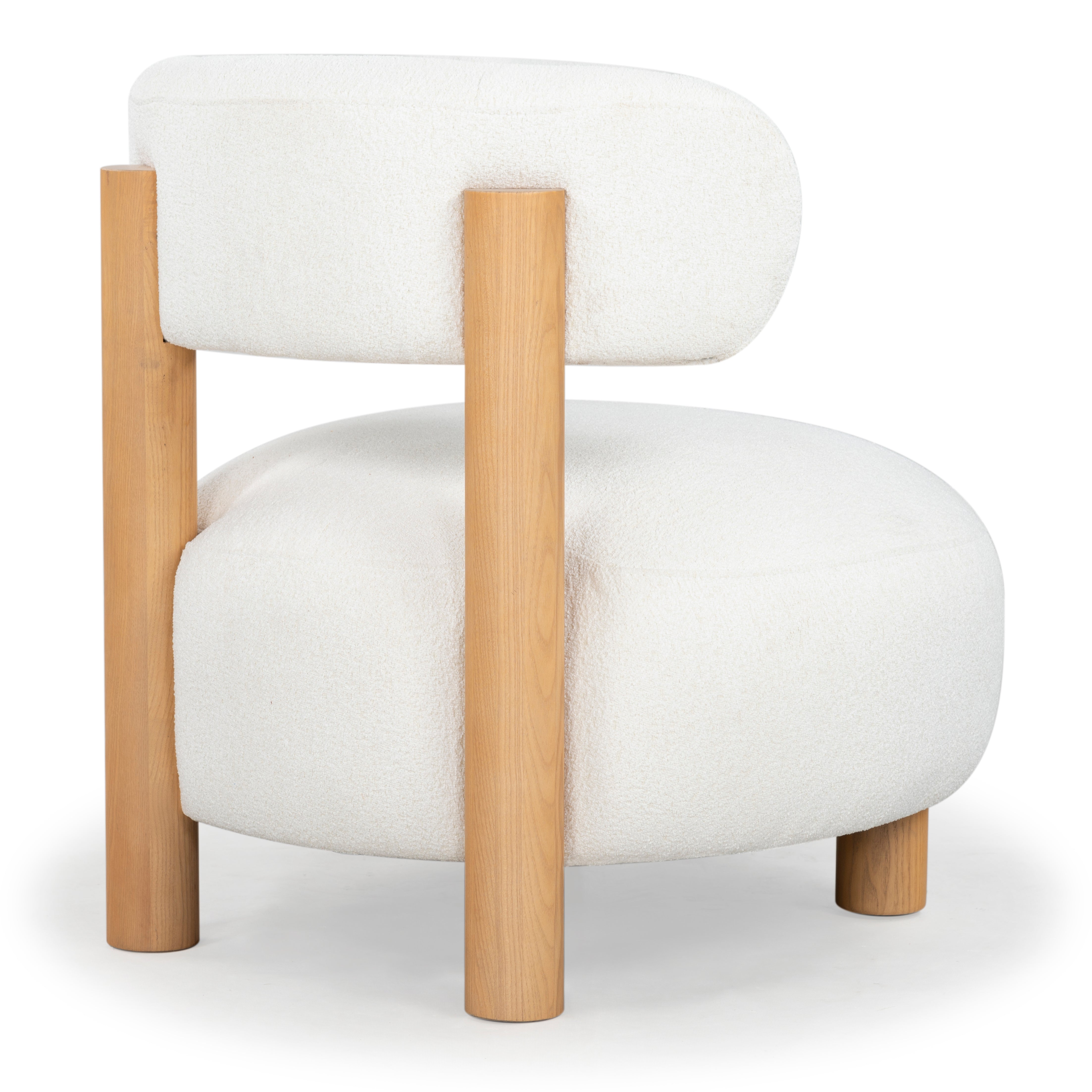 Safavieh Couture Eduardo Boucle Accent Chair, SFV6109 - Ivory / Natural