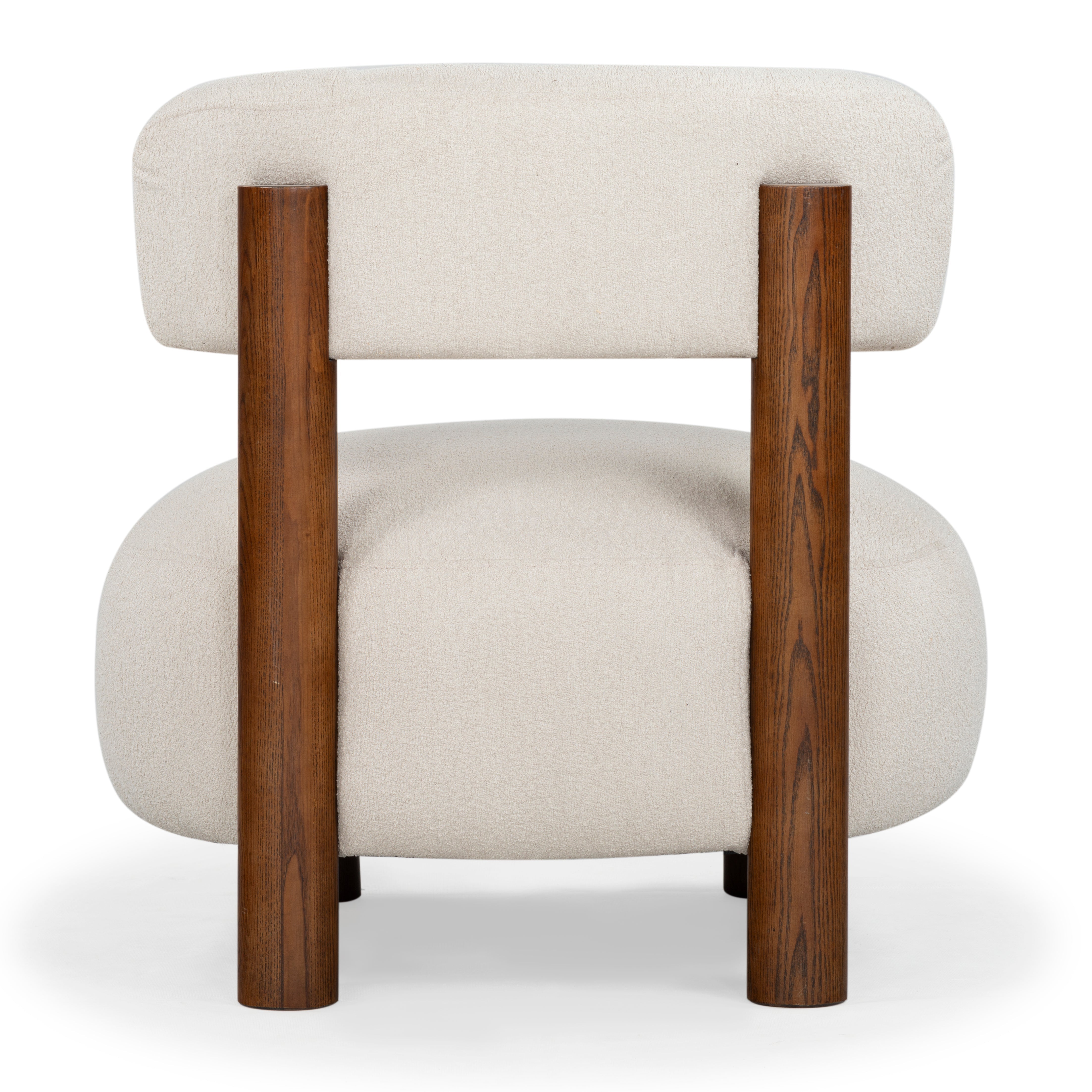 Safavieh Couture Eduardo Boucle Accent Chair, SFV6109 - Tan / Walnut