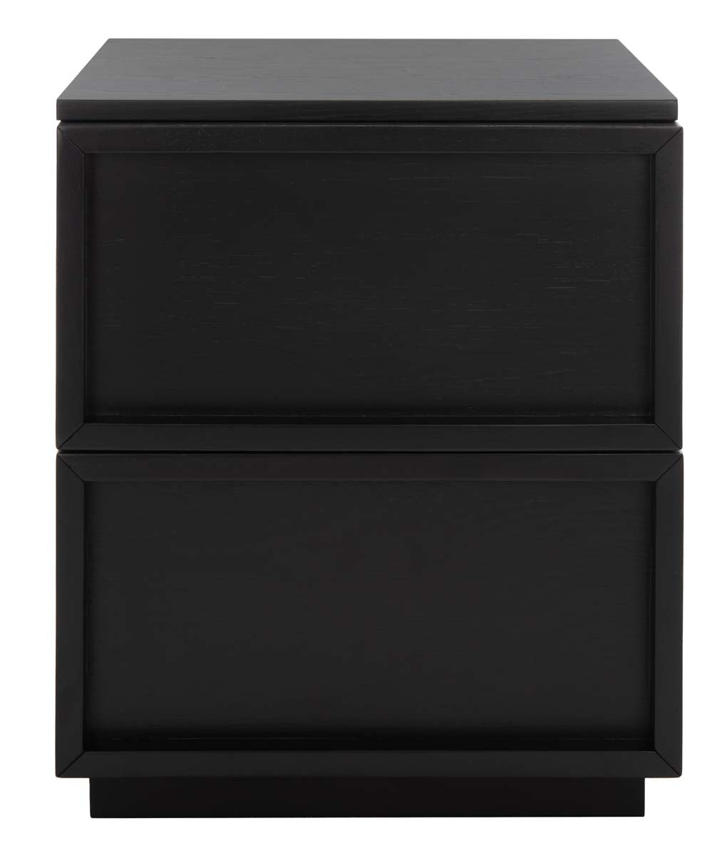 Zeus 2 Drawer Nightstand | Safavieh Couture - Black